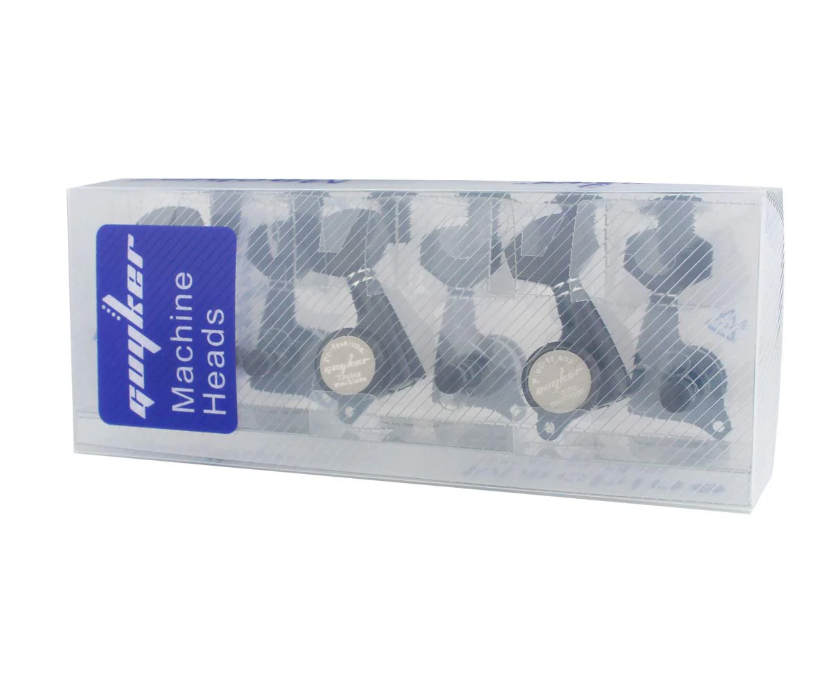 Guyker Guitar Locking Tuners (6 Right Handed) - 1:18 Ratio Lock String Tuning Key Pegs Machine Heads with Hexagonal Handle Replacement for LP SG Style Electric, Folk or Acoustic Guitars - Black 6 for Right Black SP - Image 5
