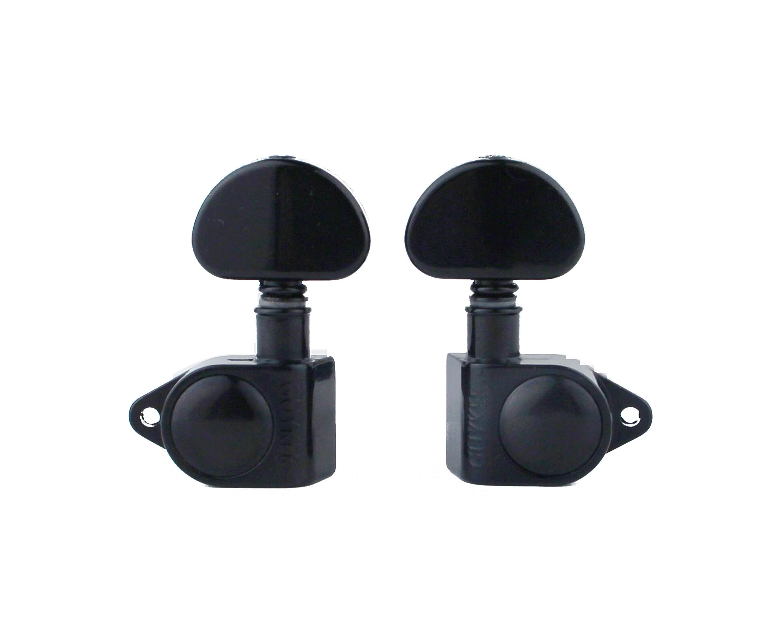 Guyker Guitar Machine Heads (3L + 3R Handed) – 1:21 Sealed Tuners Tuning Key Pegs with Big handle Replacement for Electric, Folk or Acoustic Guitars – Black, GK102B - Image 3