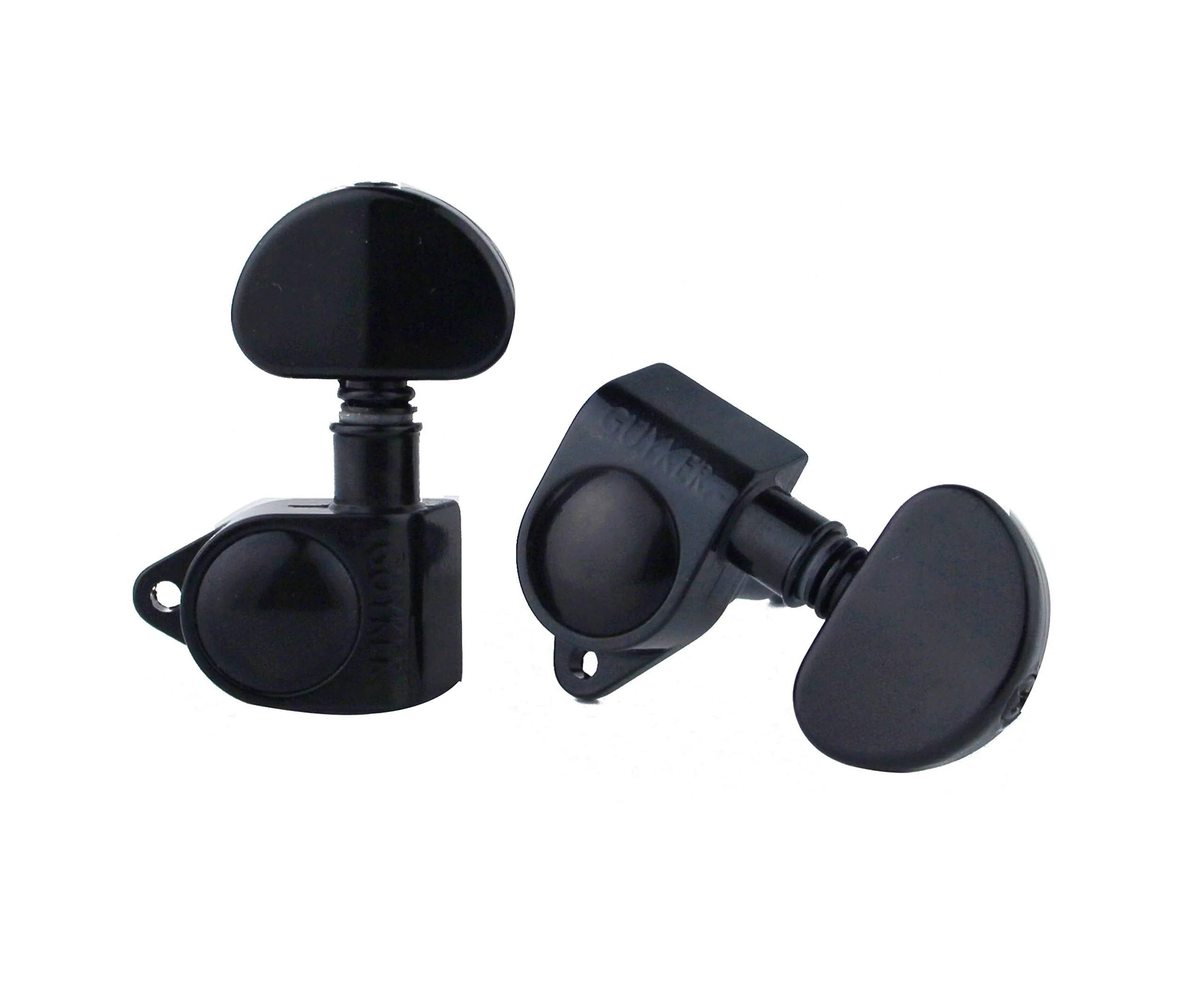 Guyker Guitar Machine Heads (3L + 3R Handed) – 1:21 Sealed Tuners Tuning Key Pegs with Big handle Replacement for Electric, Folk or Acoustic Guitars – Black, GK102B - Image 4