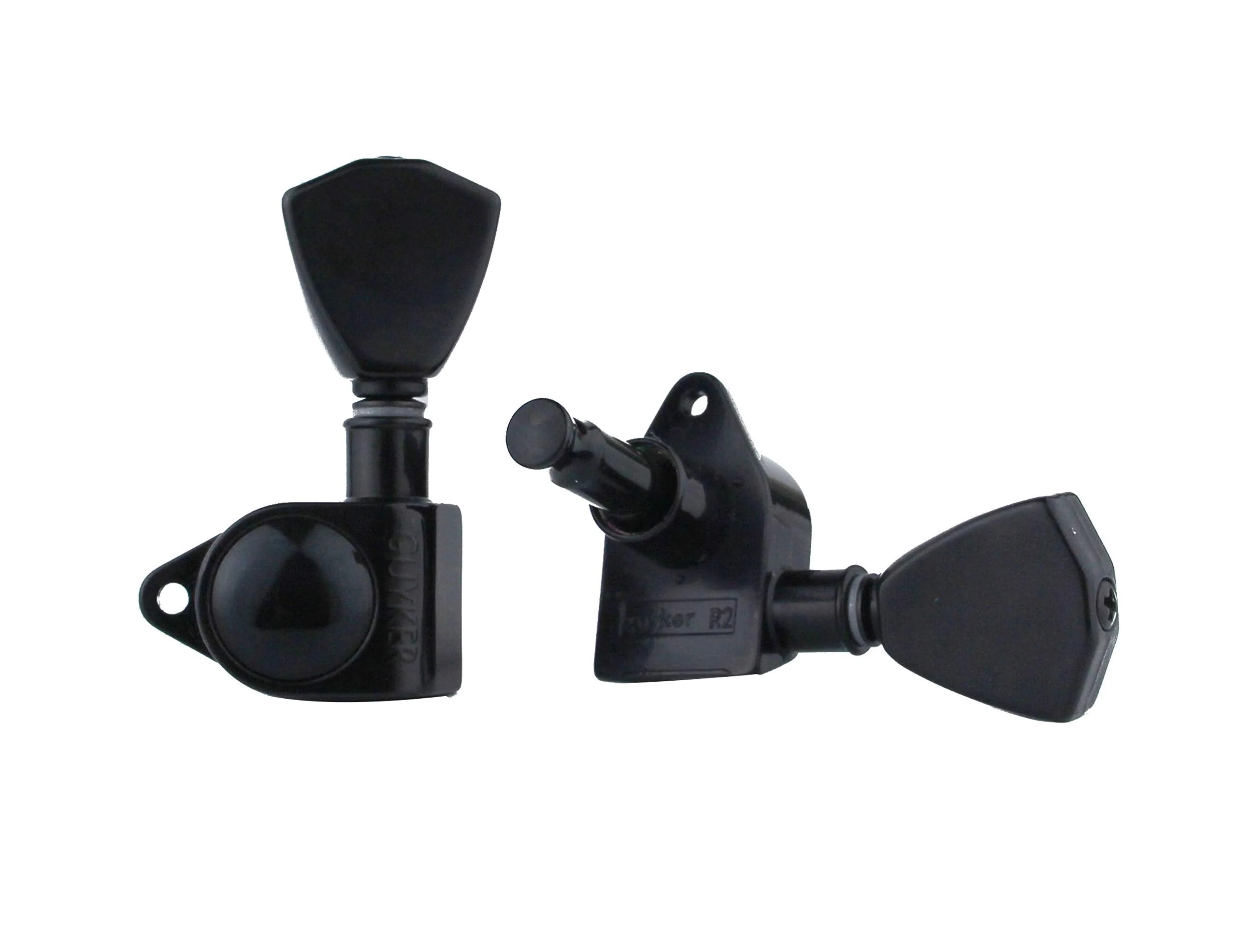 Guyker Guitar Machine Heads (3L + 3R Handed) - 1:21 Sealed Tuners Tuning Key Pegs with Trapezium Handle Replacement for Electric, Folk or Acoustic Guitars - Black, GK-104B - Image 6