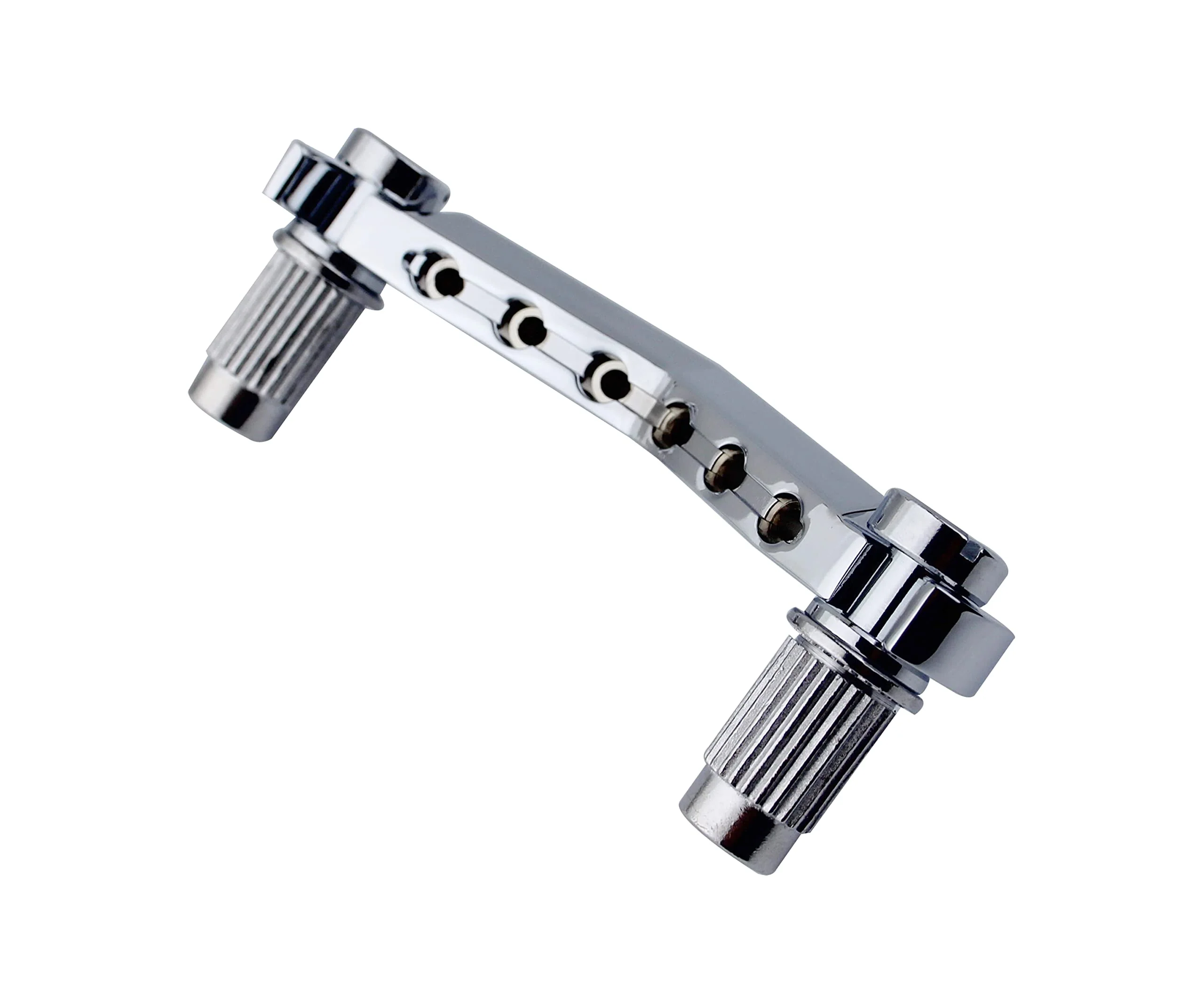 Guyker Guitar Stop Bar Tailpiece with Anchors and Studs Replacement Part Compatible with Les Paul LP SG Style 6 String Electric Guitar - GK21, Chrome - Image 3