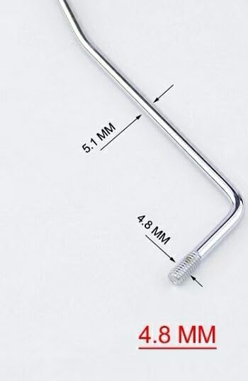 Guyker Guitar Tremolo Arm, Titanium Alloy Whammy Bridge Bar Dia. 4.8mm (0.19") Thread with Tips Replacement Part for Electric Guitar Musical Instrument PA-001 (1 Piece, Chrome) 1 piece, chrome - Image 2