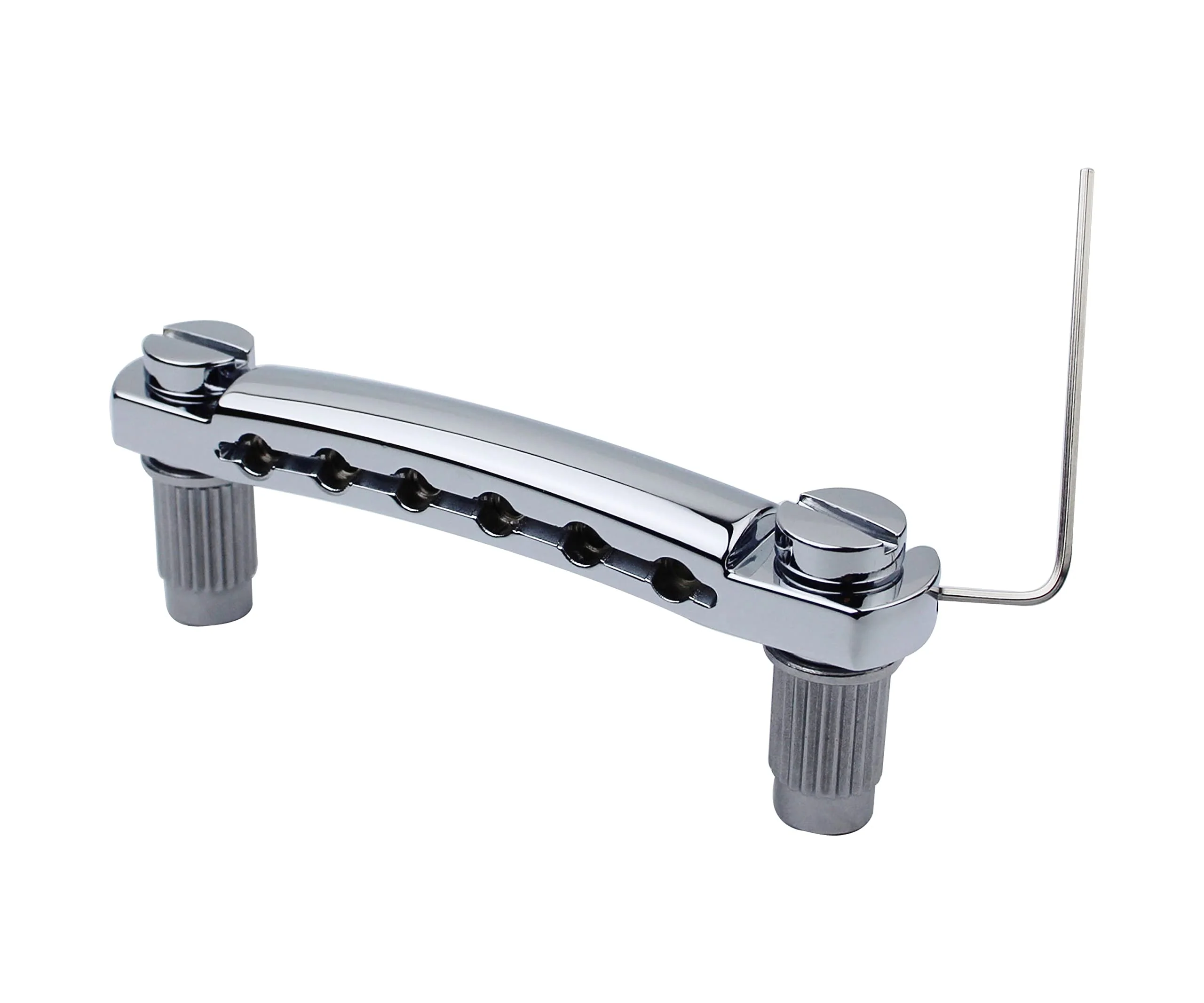 Guyker Guitar Tune-O-Matic Bridge and Stop Bar Tailpiece Combo Replacement Compatible with LP SG EPI 6 String Electric Guitar(GS001 + GM005, chrome) Chrome (Bridge + Tailpiece) - Image 4