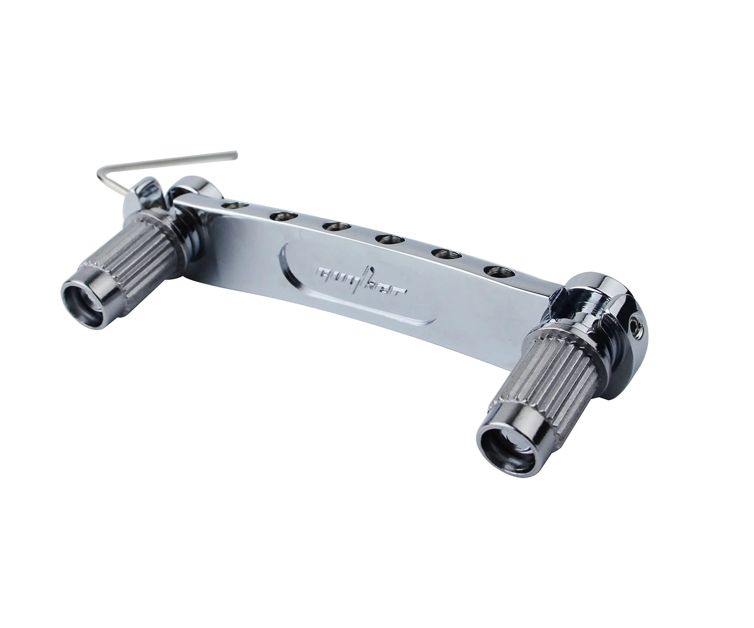 Guyker Guitar Tune-O-Matic Bridge and Stop Bar Tailpiece Combo Replacement Compatible with LP SG EPI 6 String Electric Guitar(GS001 + GM005, chrome) Chrome (Bridge + Tailpiece) - Image 5
