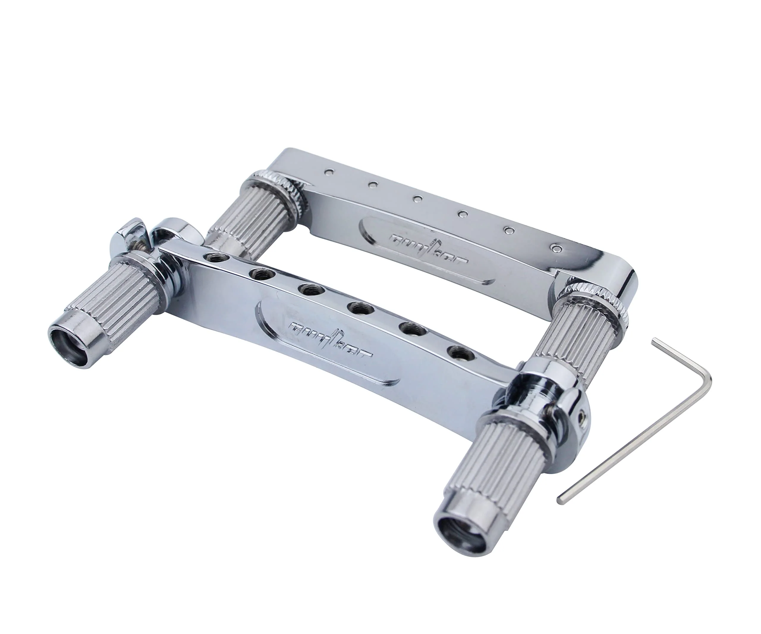 Guyker Guitar Tune-O-Matic Bridge and Stop Bar Tailpiece Combo with Anchors and Studs Replacement Compatible with LP SG EPI 6 String Electric Guitar Chrome Chrome (Bridge + Tailpiece) - Image 3