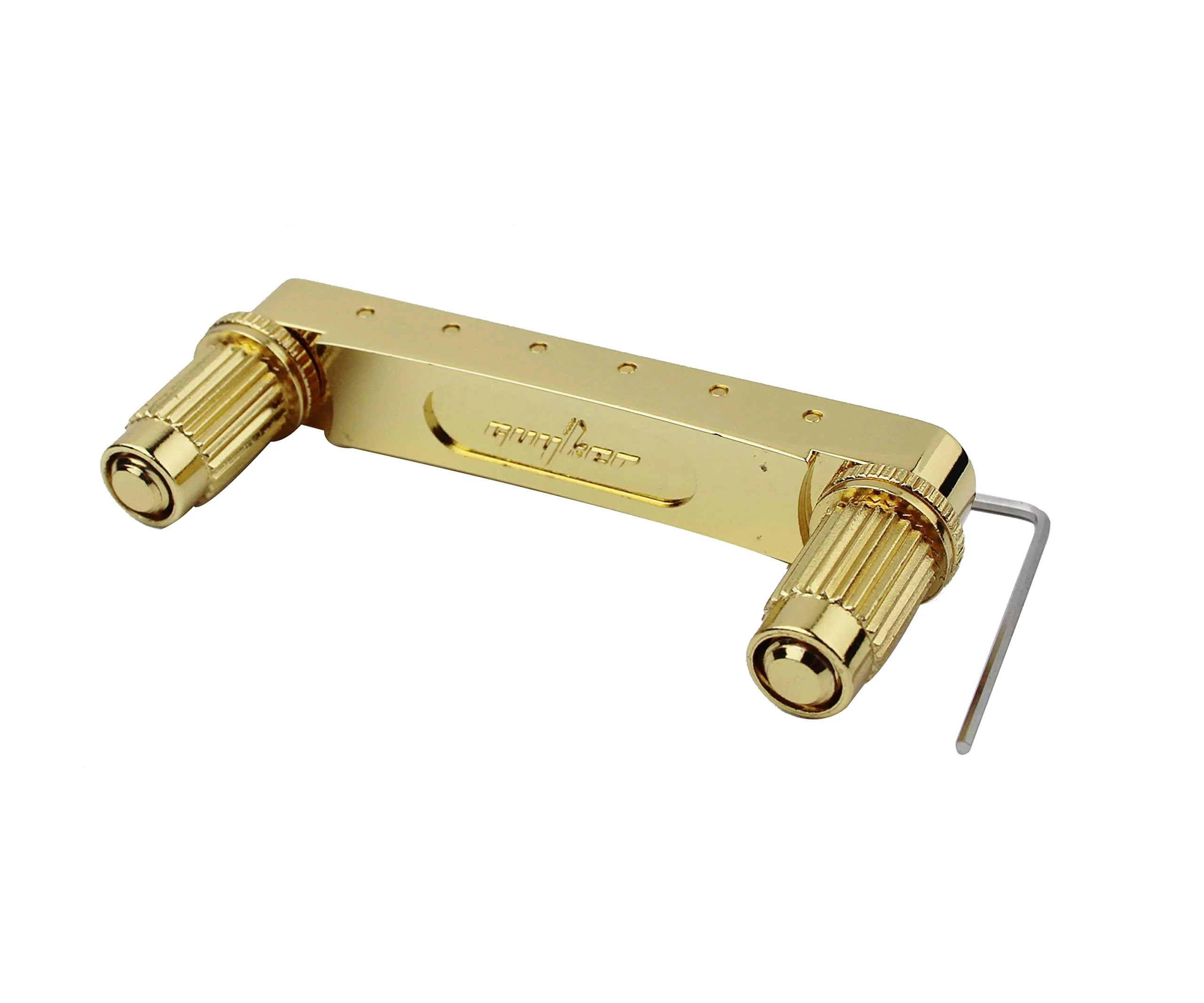 Guyker Guitar Tune-O-Matic Roller Saddle Bridge Replacement Part Compatible with Gibson Les Paul LP SG Style 6 String Electric Guitar - GM005, Golden GM005 - Golden - Image 3