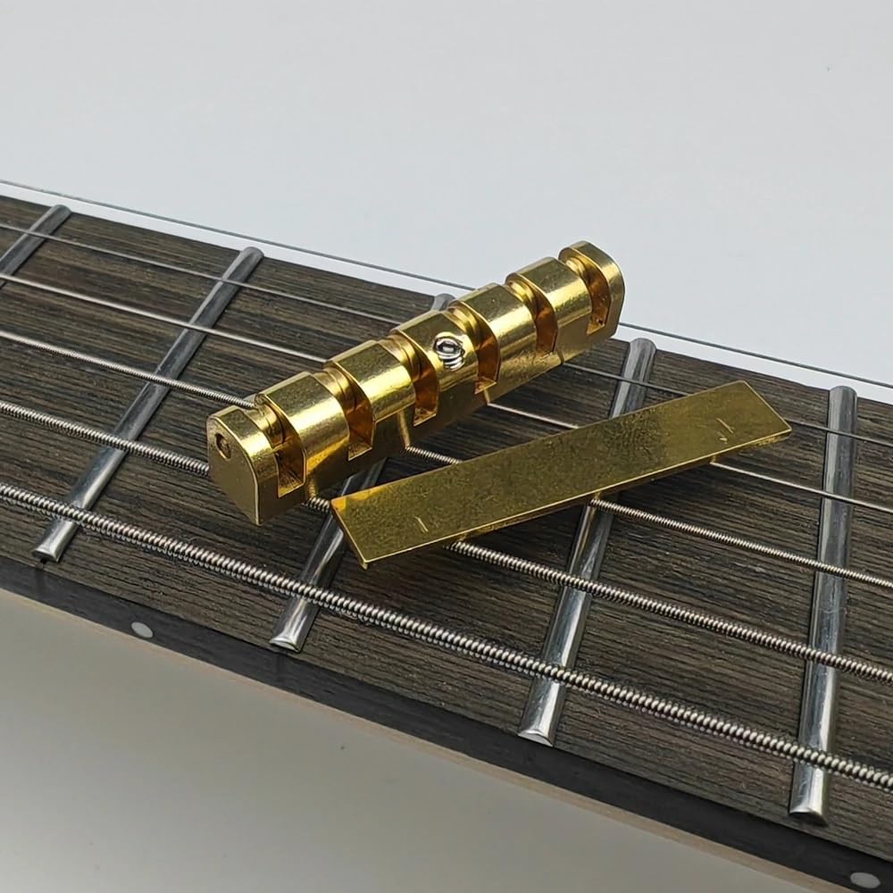 Guyker Height Adjustable 43mm Brass Roller Guitar Nut Replacement Compatible with Les Paul LP SG Style Electric Guitars - Image 6