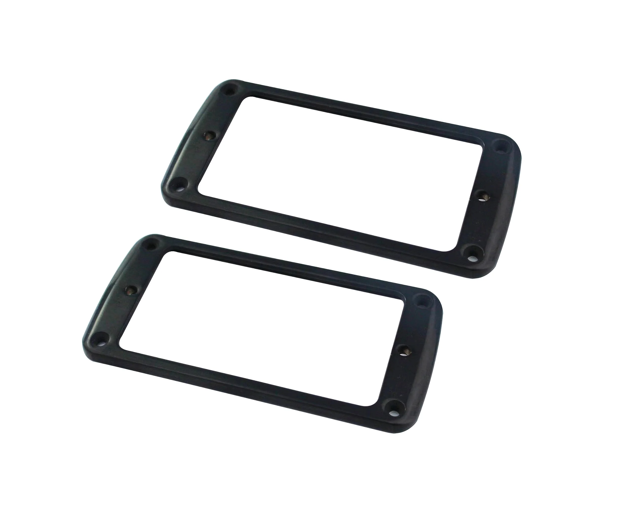 Guyker Metal Flat Humbucker Cover, Pickup Mounting Ring Set - Bridge Neck Pickups Frame Replacement Part for Electric Guitar or Precision Bass(2PCS, PR005 black) PR005, black - Image 2