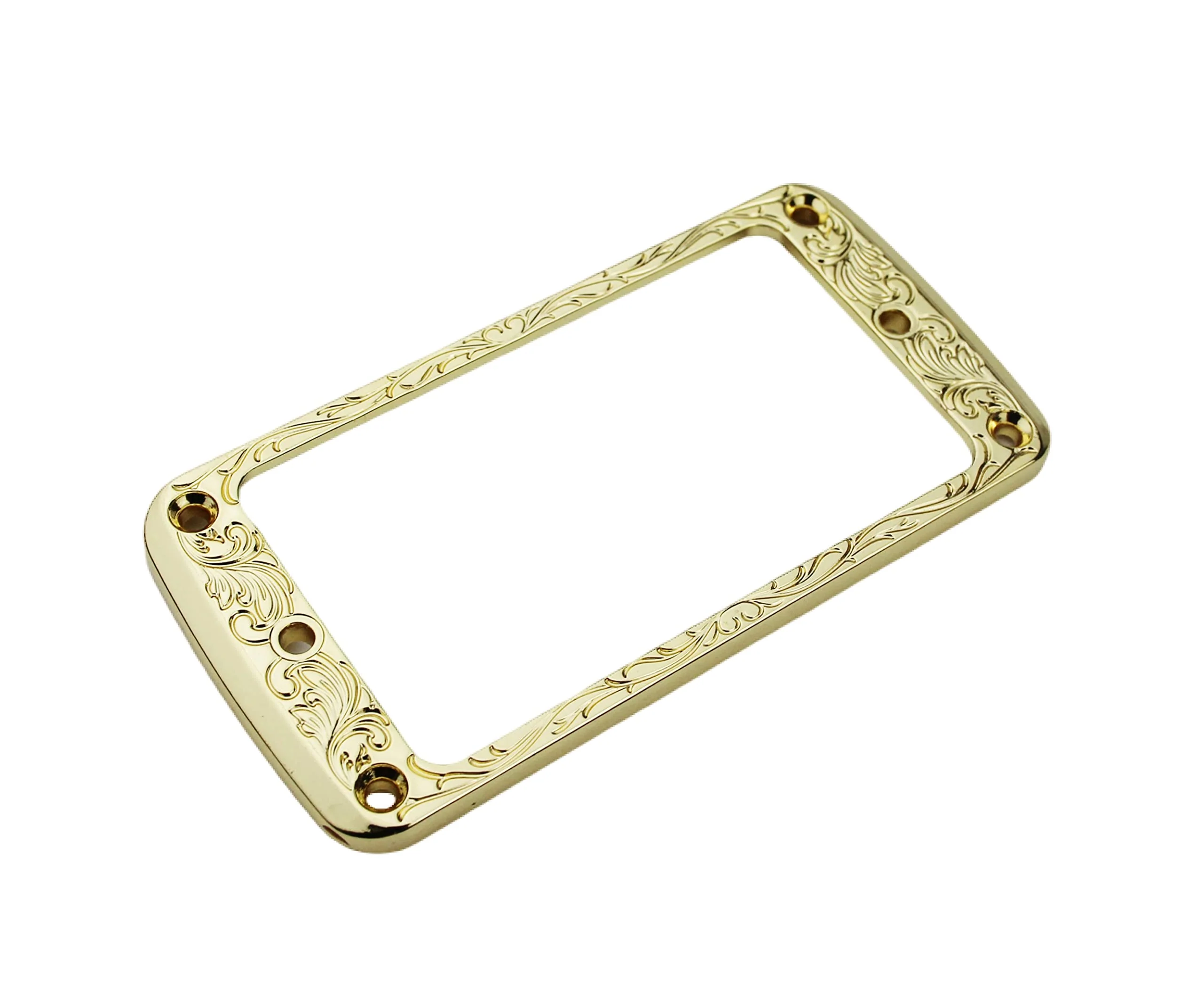 Guyker Metal Flat Humbucker Cover, Pickup Mounting Ring Set - Bridge Neck Pickups Frame Replacement Part for Electric Guitar or Precision Bass(2PCS, PR006 Gold) PR006, gold - Image 3