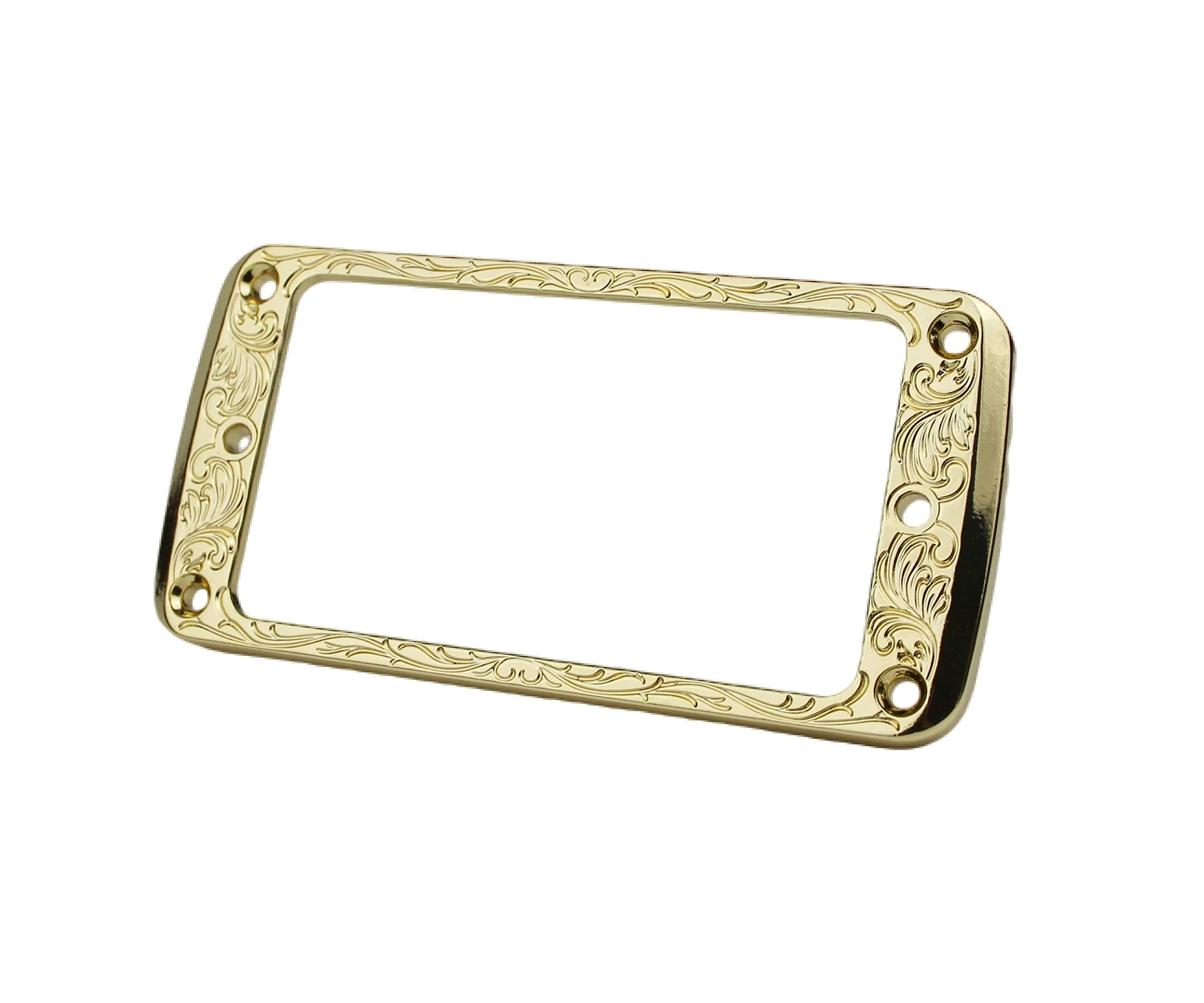 Guyker Metal Flat Humbucker Cover, Pickup Mounting Ring Set - Bridge Neck Pickups Frame Replacement Part for Electric Guitar or Precision Bass(2PCS, PR006 Gold) PR006, gold - Image 4