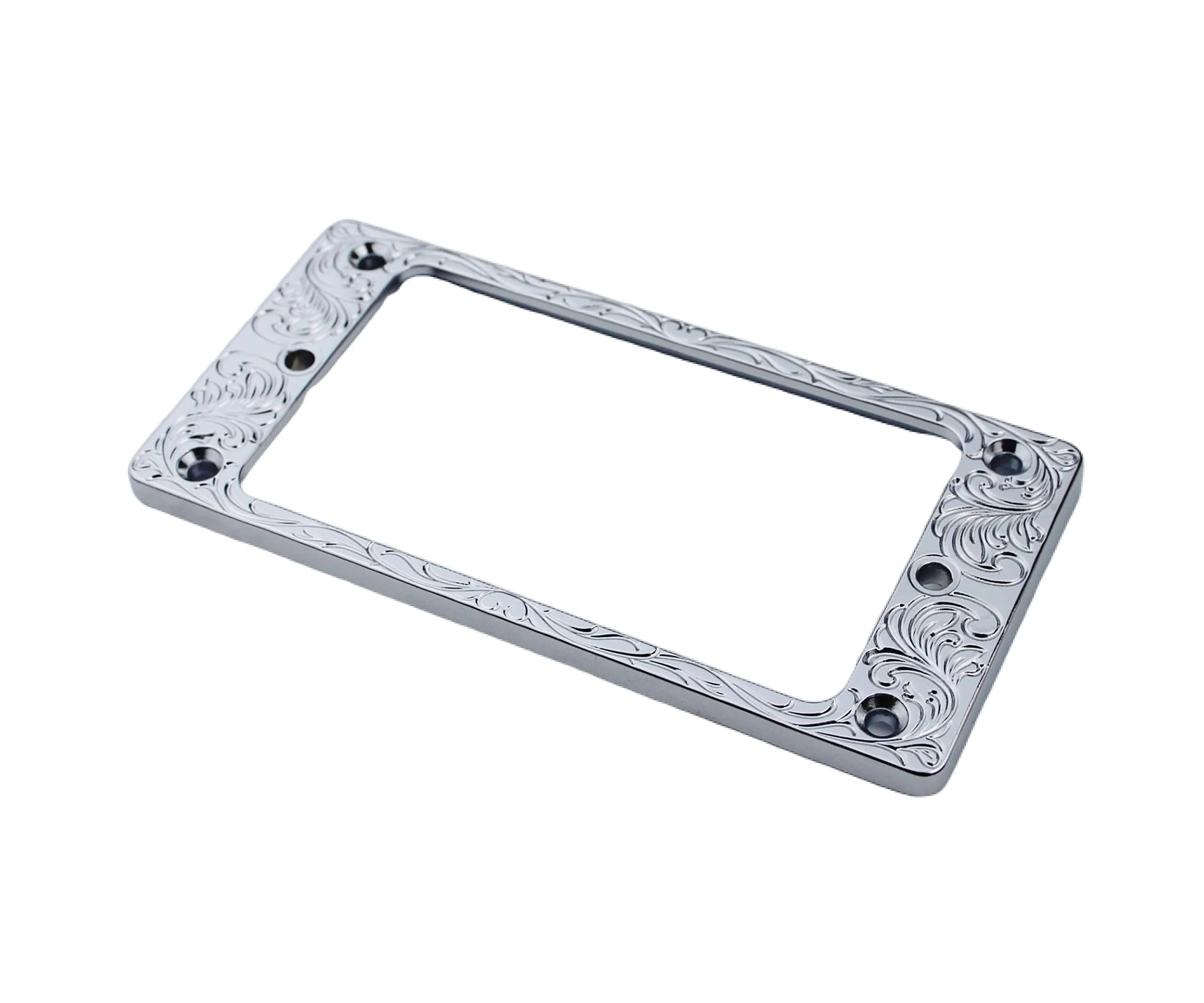 Guyker Metal Flat Humbucker Cover, Pickup Mounting Ring Set - Bridge Neck Pickups Frame Replacement Part for Electric Guitar or Precision Bass(2PCS, PR008 Chrome) PR008, chrome - Image 2