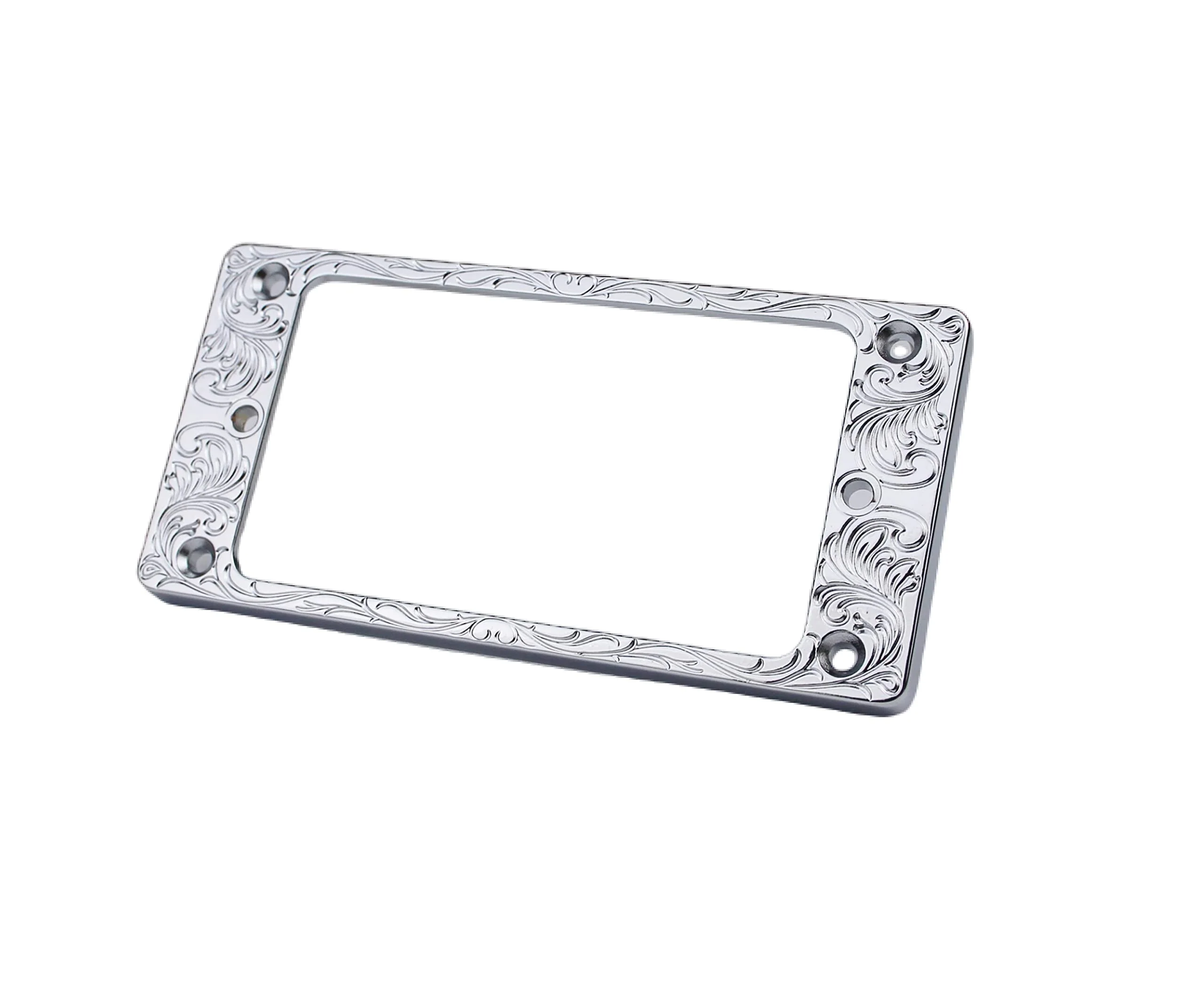 Guyker Metal Flat Humbucker Cover, Pickup Mounting Ring Set - Bridge Neck Pickups Frame Replacement Part for Electric Guitar or Precision Bass(2PCS, PR008 Chrome) PR008, chrome - Image 3