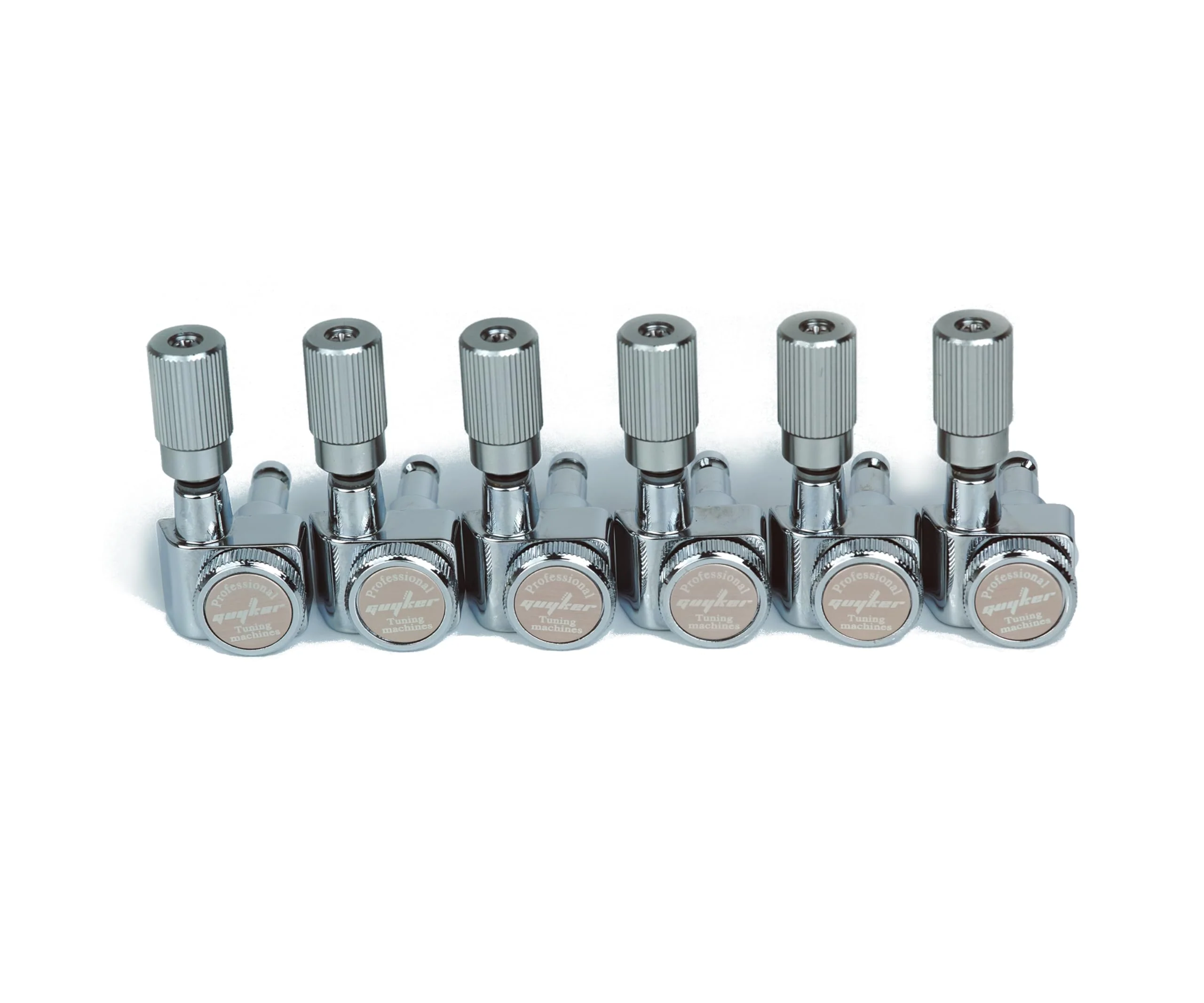 Guyker Pro 6 Inline Guitar Locking Tuners - 1:18 Lock String Tuning Key Pegs Machine Heads Set Replacement for Folk Classical Acoustic Electric Guitar - GK411SP, Chrome - Image 2