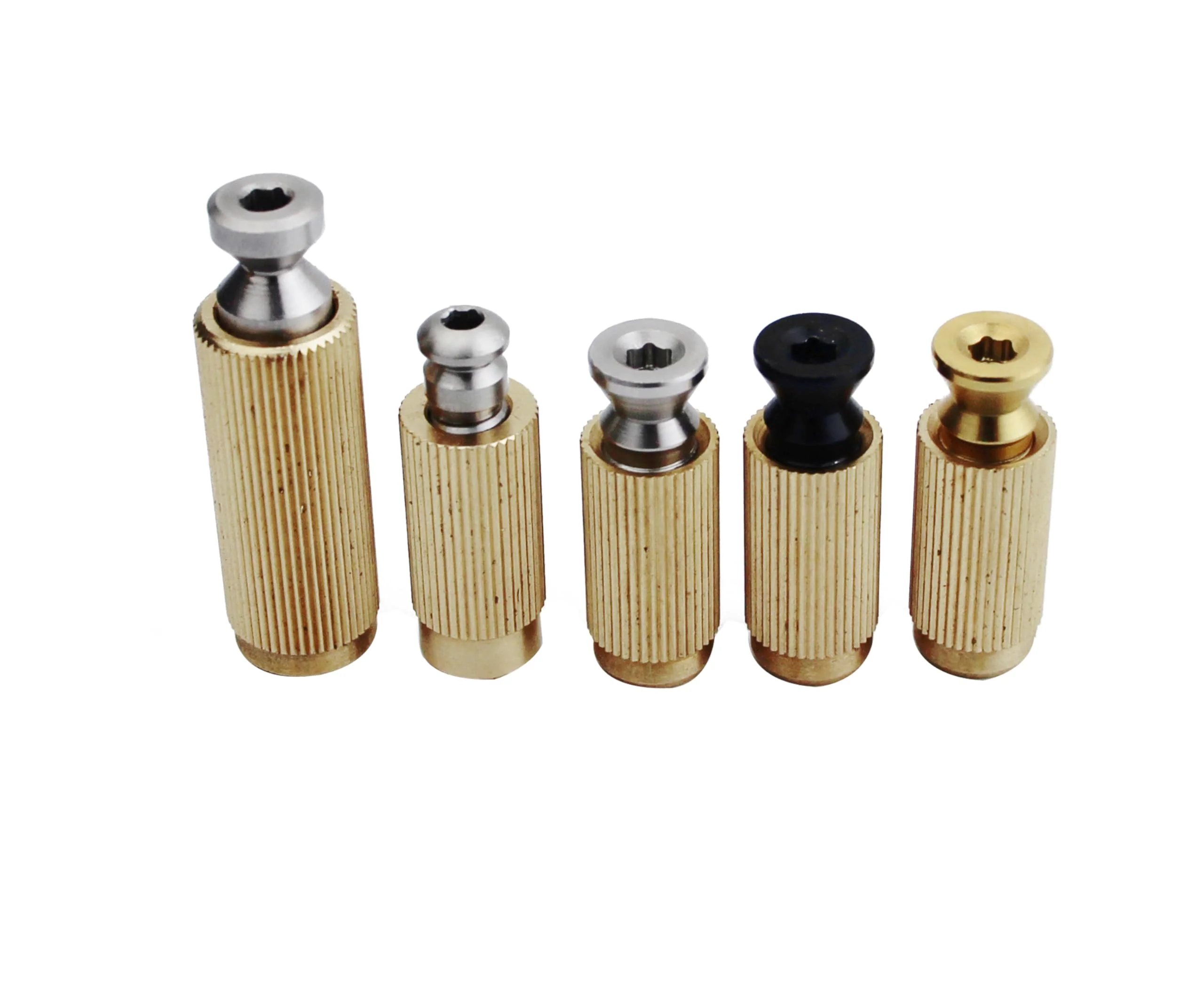 Guyker Tremolo Bridge Studs & Anchors Bridge Posts, Pure Steel and Brass Mounting Bolt Screw Inserts with 7mm Post Studs for Electric Guitar Tremolo System Bridge - Chrome, Set of 2 - Image 4