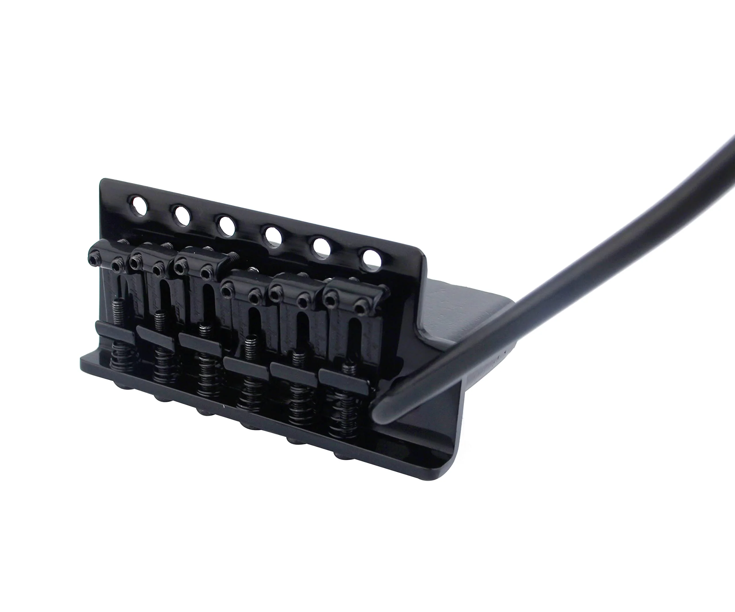 Guyker Tremolo Bridge Vintage Bent Steel Saddles and Zinc Block Compatible with Start ST Electric Guitar (GG-1004, Black) Zinc Block, Black - Image 4