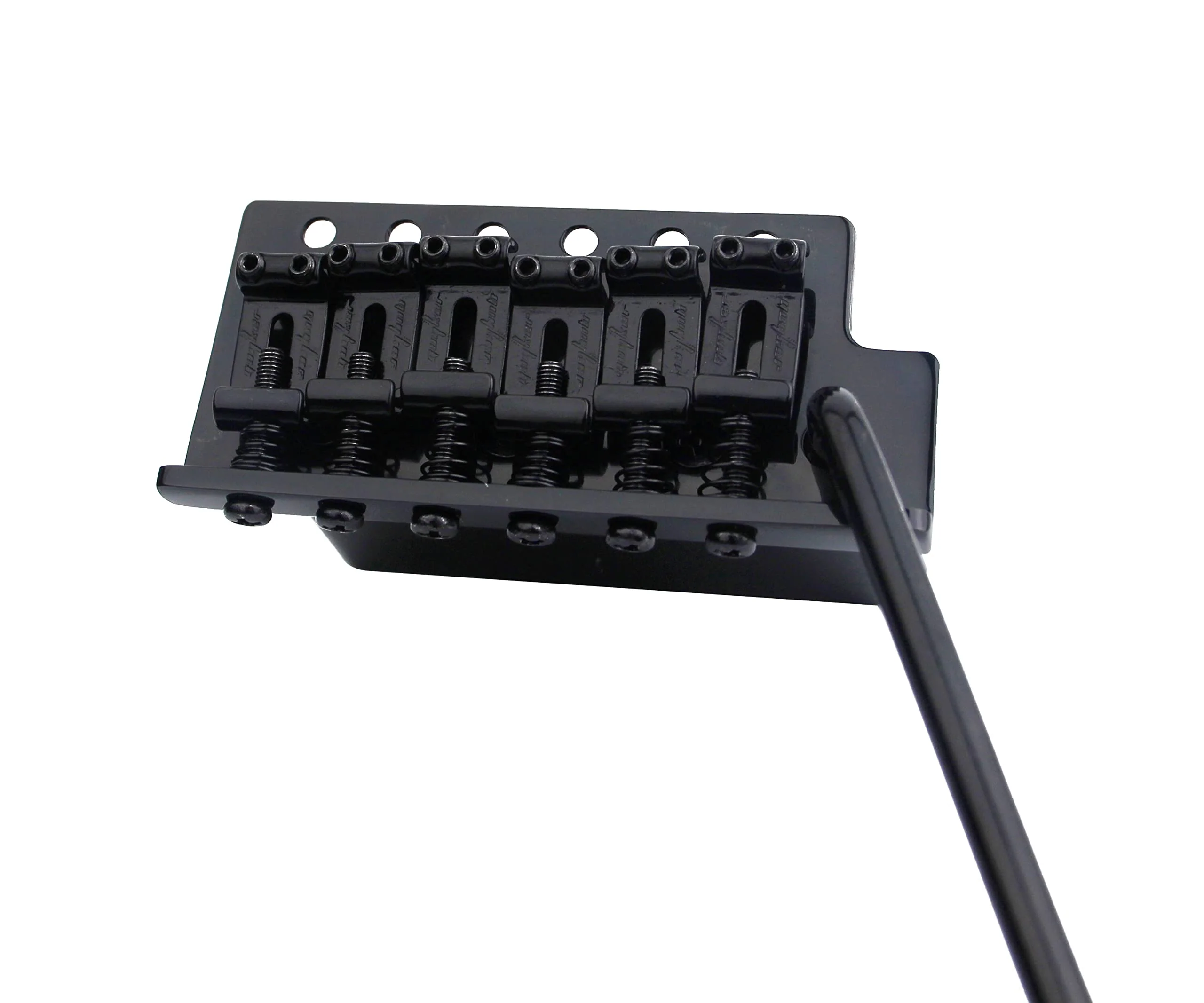 Guyker Tremolo Bridge Vintage Bent Steel Saddles and Zinc Block Compatible with Start ST Electric Guitar (GG-1004, Black) Zinc Block, Black - Image 5