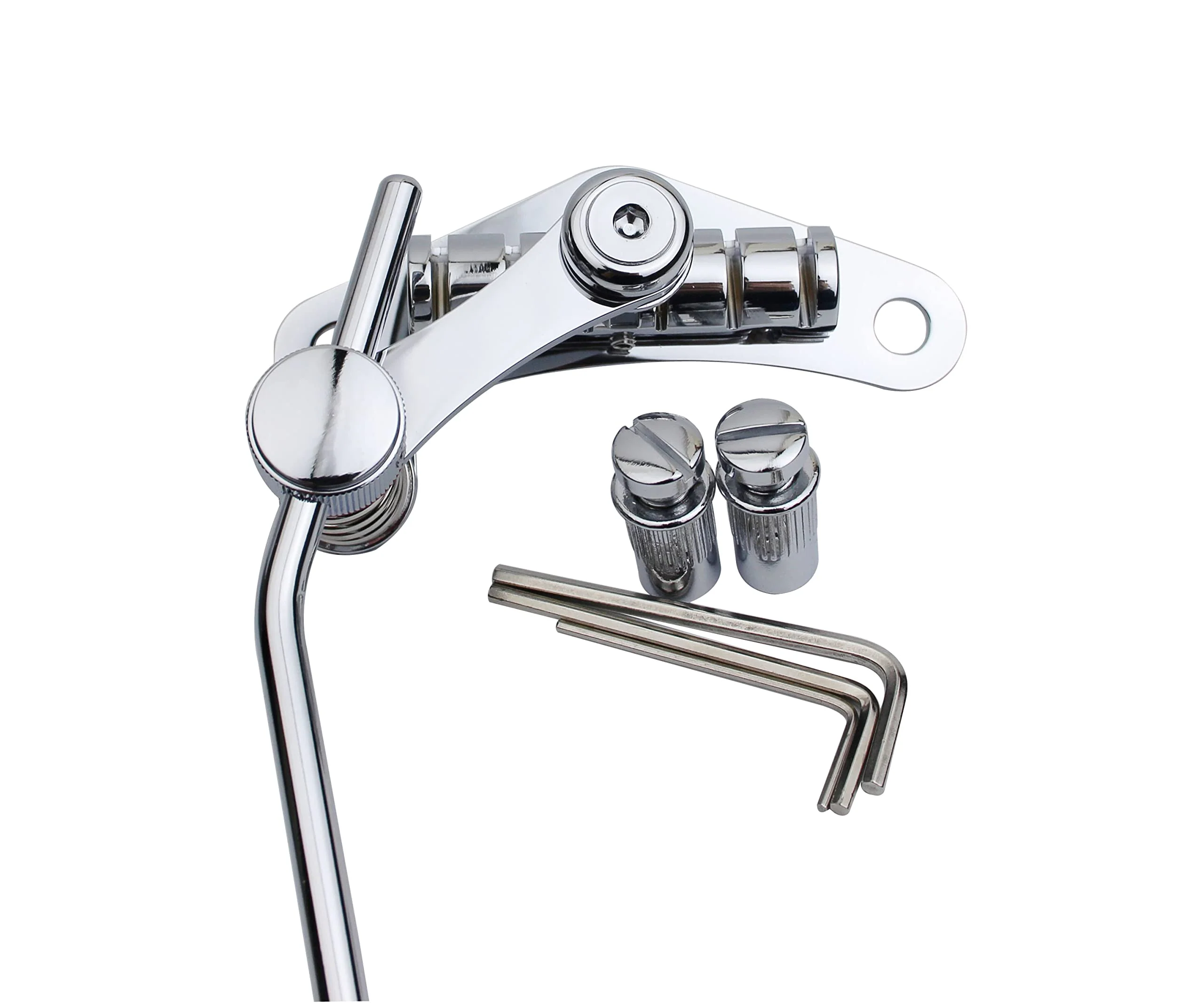 Guyker Tune-O-Matic Style Electric Guitar Bridge Stop Bar Tailpiece Tremolo Compatible with LP SG Guitars TM85, Chrome - Image 3