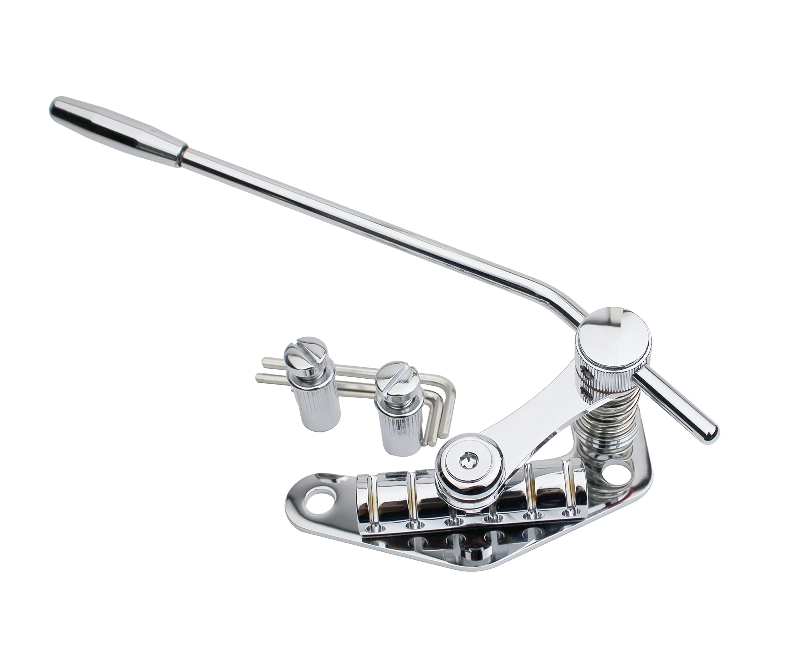 Guyker Tune-O-Matic Style Electric Guitar Bridge Stop Bar Tailpiece Tremolo Compatible with LP SG Guitars TM85, Chrome - Image 4