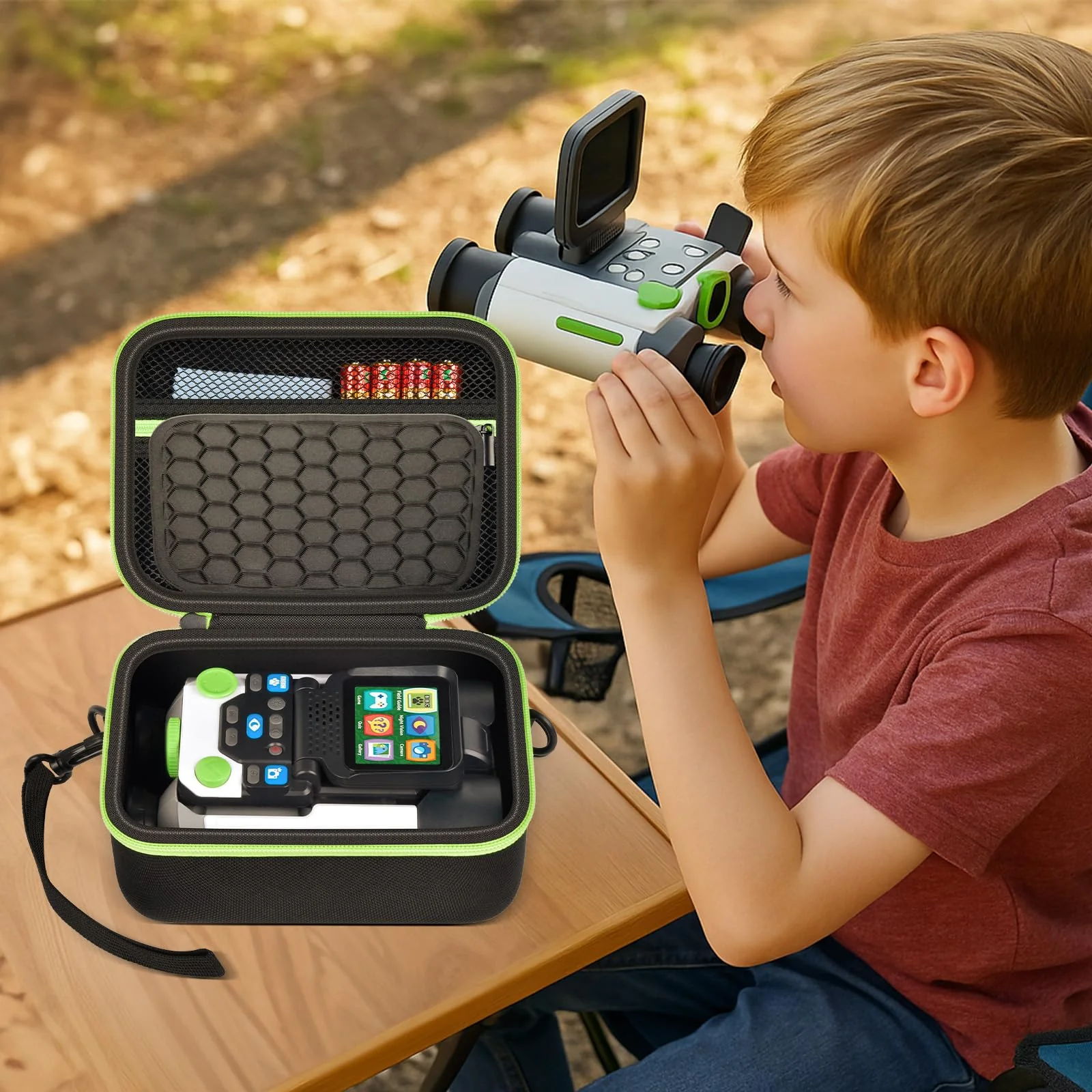 GWCASE Portable Carrying Storage Case Compatible with LeapFrog Magic Adventures Binoculars and Accessories, Protective Organizer Box for Outdoor Travel and Exploration（Bag Only） Black - Image 3