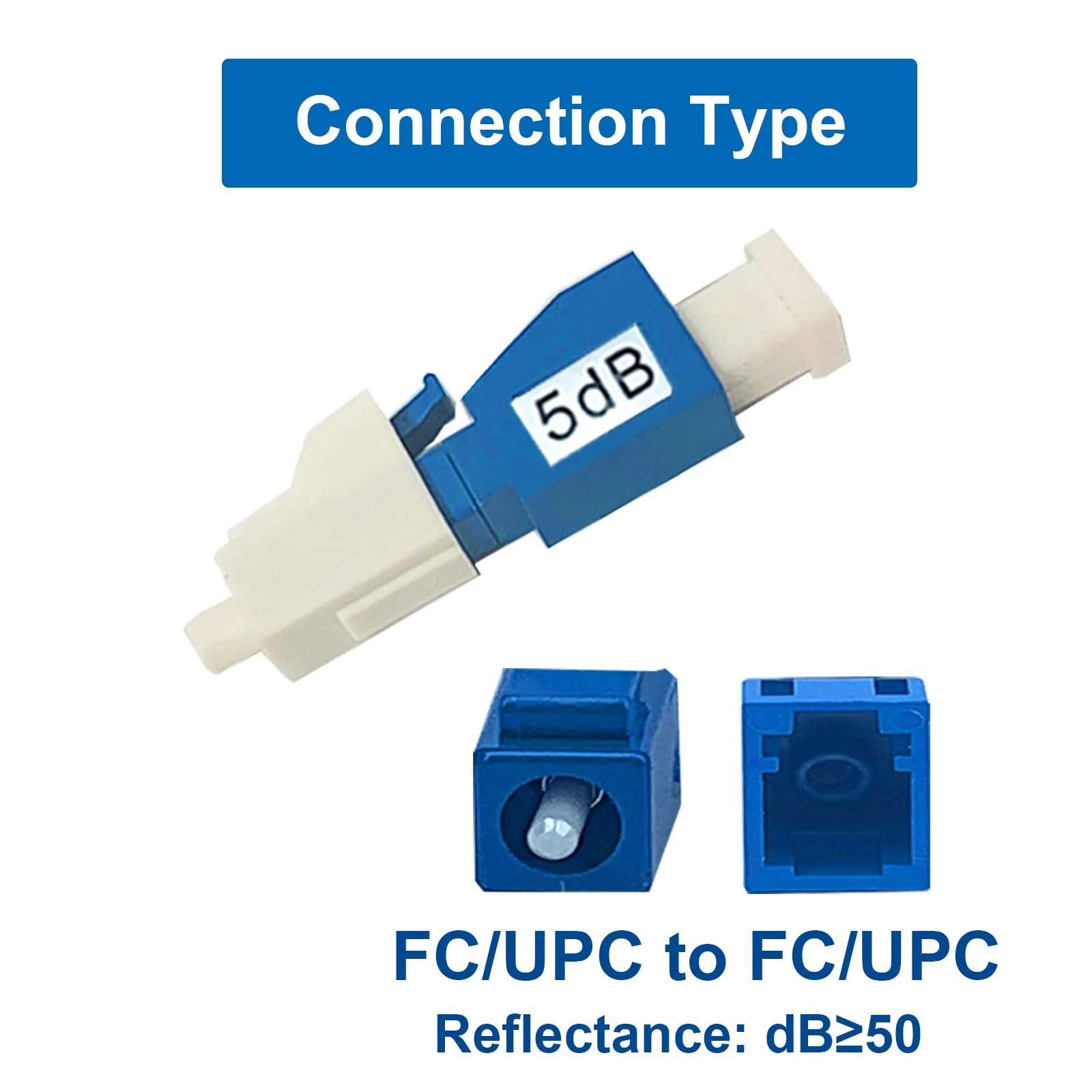 GwliUni 10Pcs LC Fiber Optic attenuator, Fiber Signal Attenuation Converter, LC Inserts Connector Single Mode (LC-UPC, 5dB) LC-UPC - Image 2