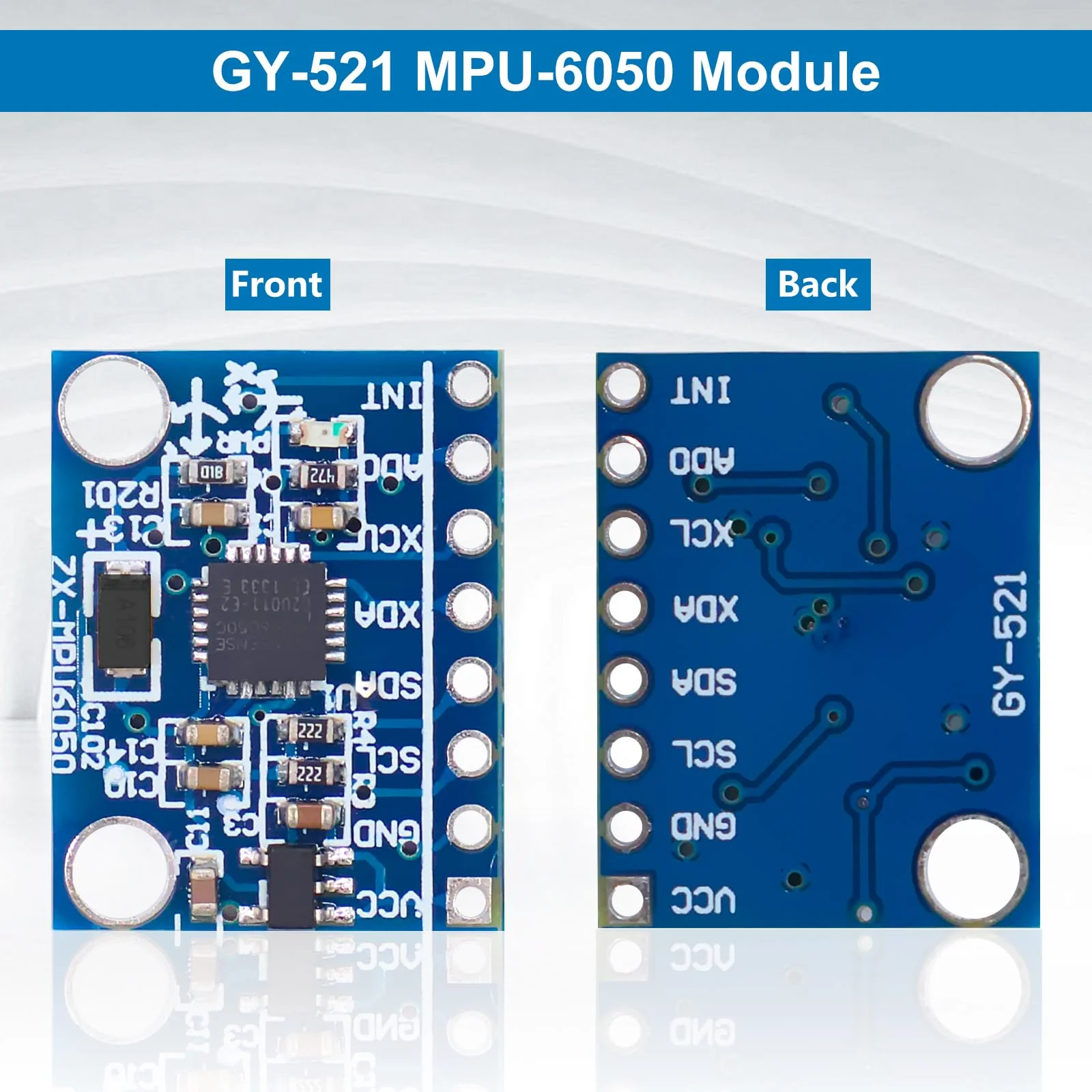 GY-521 MPU6050 Module AYWHP 3 Pieces 3 Axis Gyroscope and 3 Axis Accelerometer 6DOF Sensor Module 16 Bit AD Converter Data Output IIC I2C for Arduino - Image 4