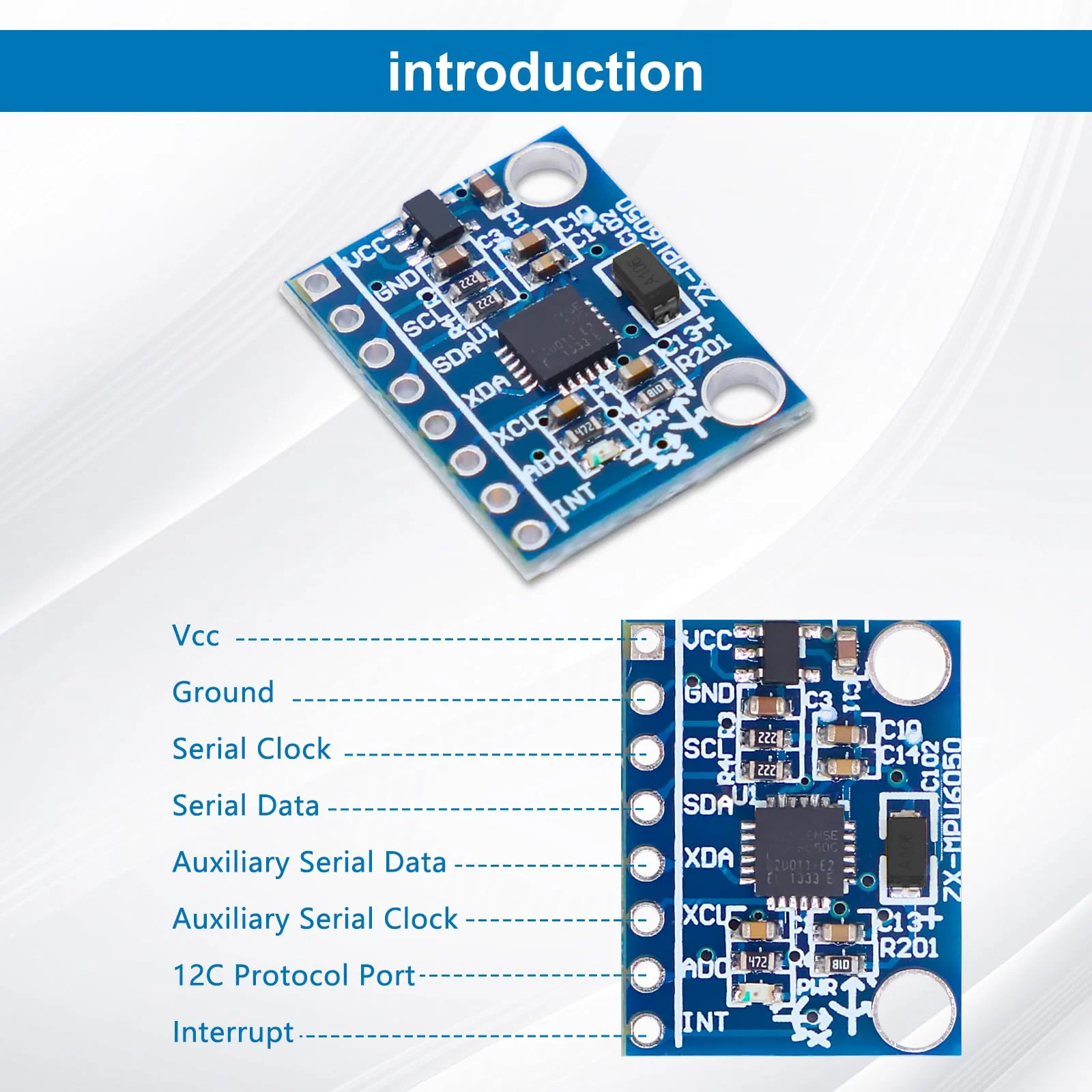 GY-521 MPU6050 Module AYWHP 3 Pieces 3 Axis Gyroscope and 3 Axis Accelerometer 6DOF Sensor Module 16 Bit AD Converter Data Output IIC I2C for Arduino - Image 6