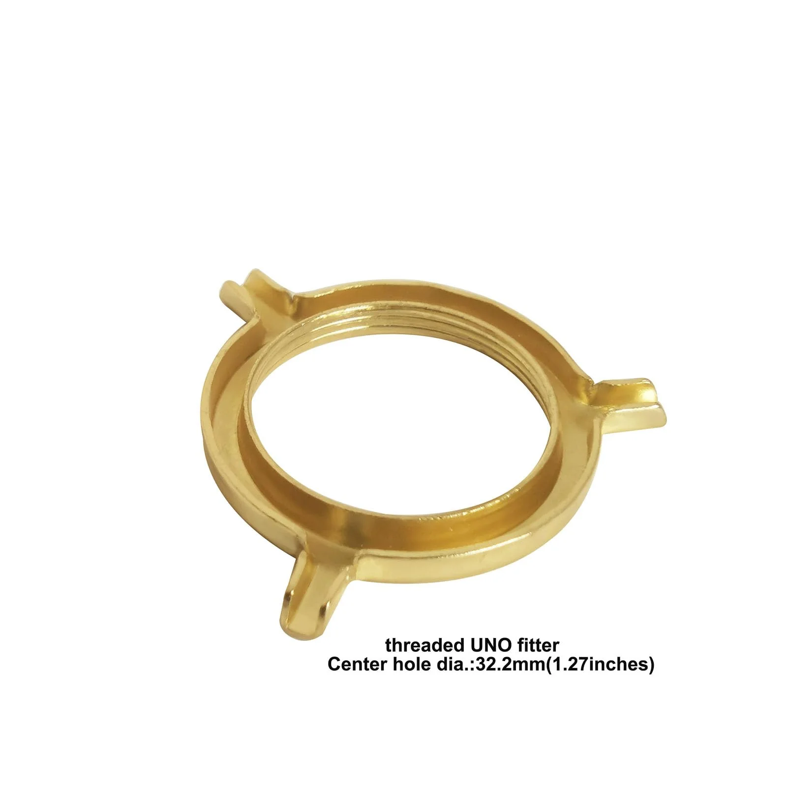 GY & CK® 3 Way Threaded UNO Lamp Shade Adapter Lampshade Supplies Threaded UNO Ring bridge adapter 3-way for 10 gauge wires for lampshades Maiking, 4 pcs pack Brass - Image 2