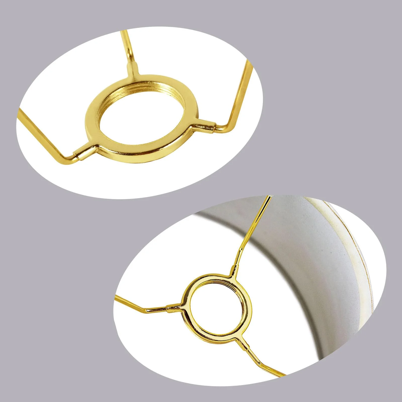 GY & CK® 3 Way Threaded UNO Lamp Shade Adapter Lampshade Supplies Threaded UNO Ring bridge adapter 3-way for 10 gauge wires for lampshades Maiking, 4 pcs pack Brass - Image 4