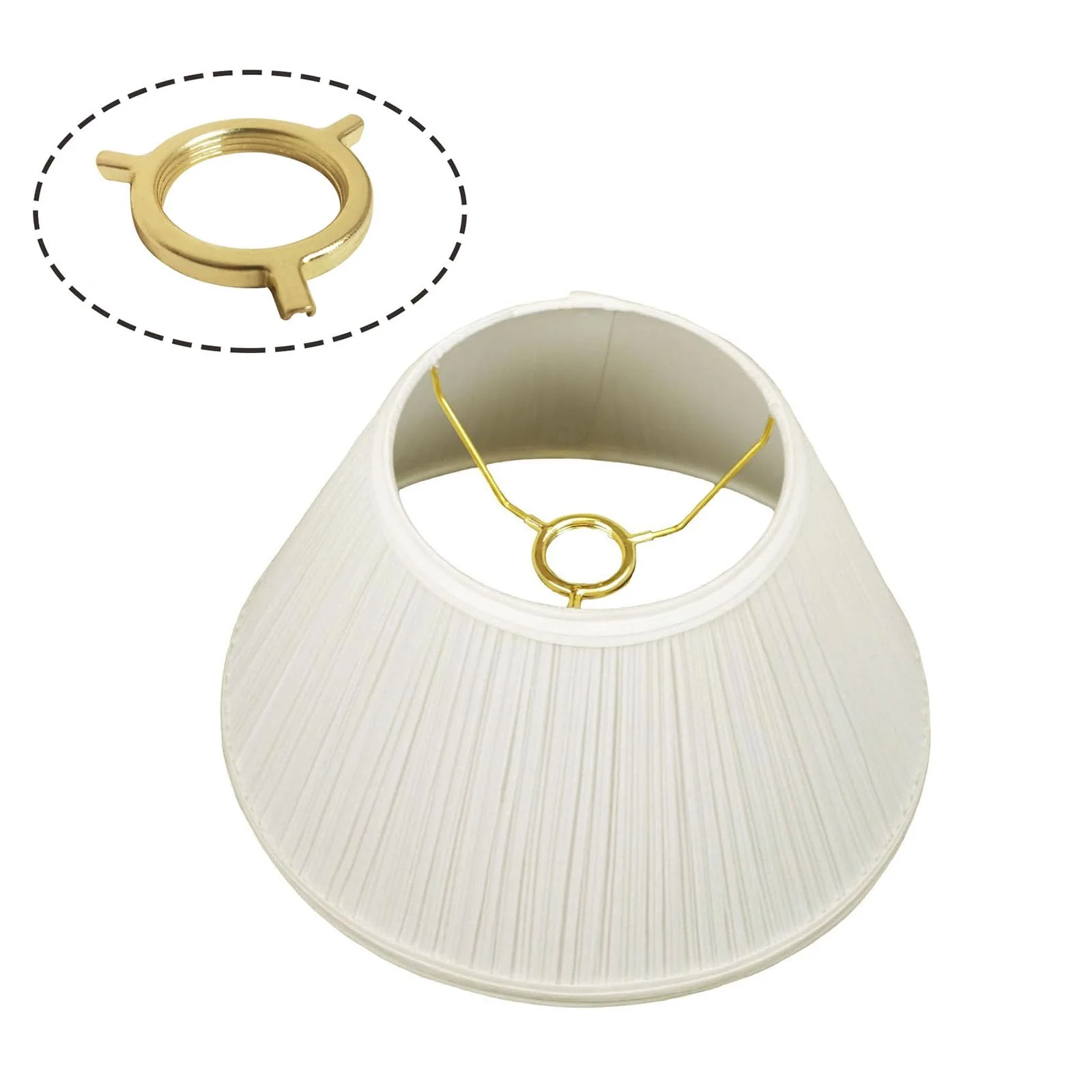 GY & CK® 3 Way Threaded UNO Lamp Shade Adapter Lampshade Supplies Threaded UNO Ring bridge adapter 3-way for 10 gauge wires for lampshades Maiking, 4 pcs pack Brass - Image 5