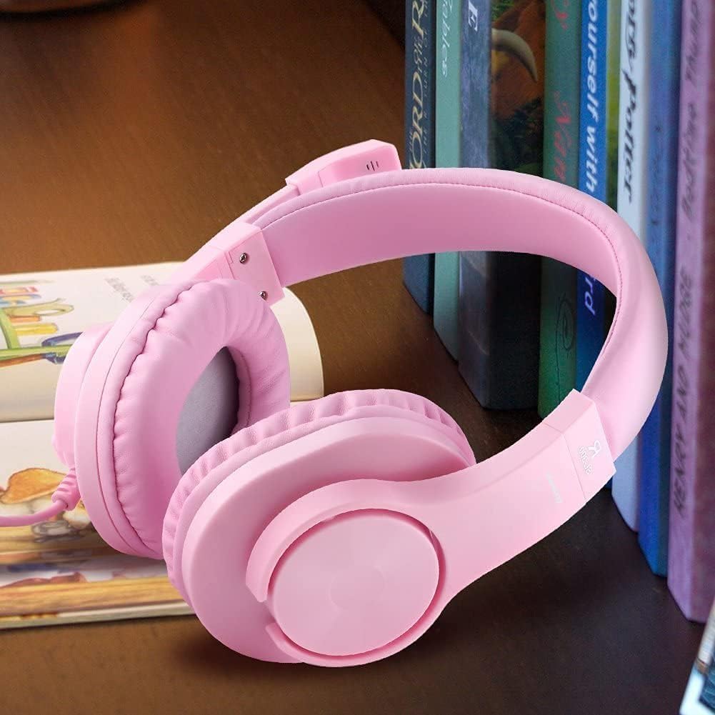 H-10 Gaming Headset for PS4, Xbox One, PC, PS5, Nintendo Switch, Stereo Wired Noise Cancelling Over Ear Headphones with Mic for Kids Adults, Bass Surround, Soft Memory Earmuffs, Pink H-10 pink - Image 4