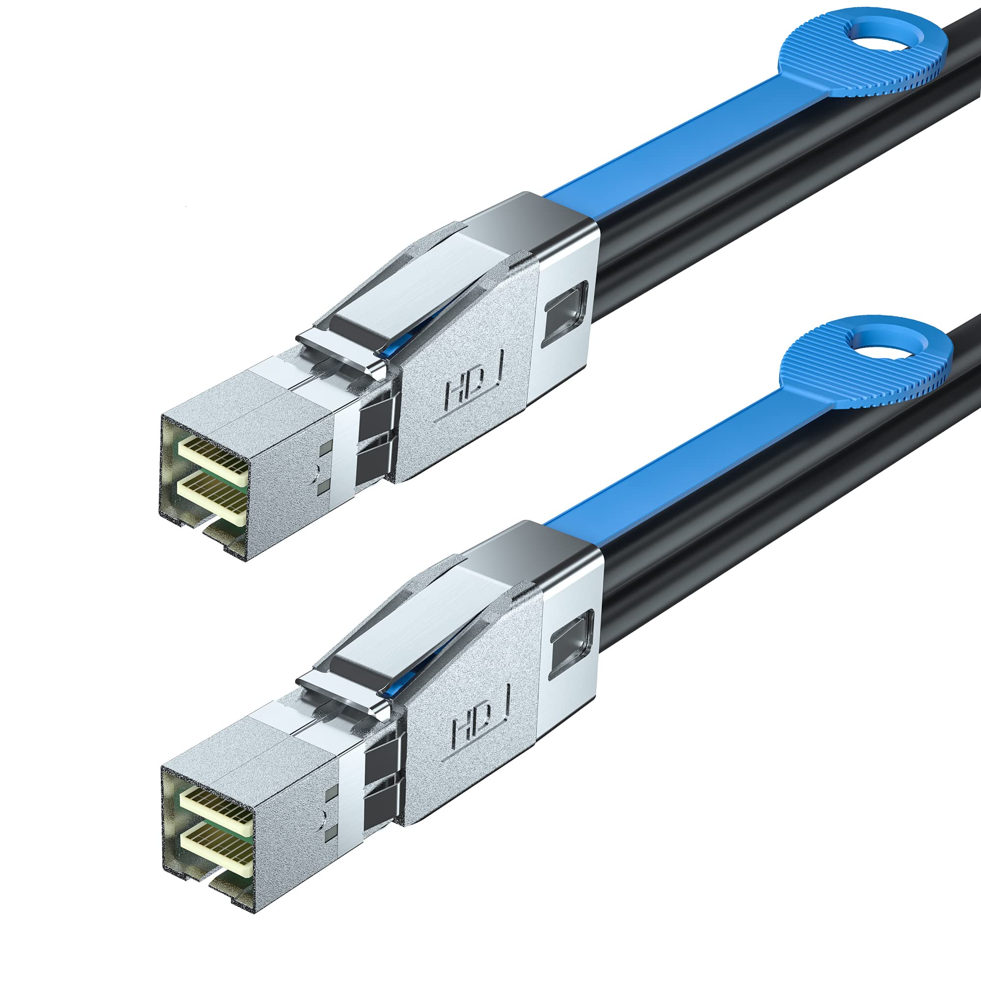 H!Fiber.com 12G External Mini SAS HD SFF-8644 to Mini SAS SFF-8644 Cable, High Density HD Cable, 3-Meter(9.8ft), for Hard Disk Server, SAN, Raid Card 3m(9.8ft) SFF-8644 to SFF-8644 1