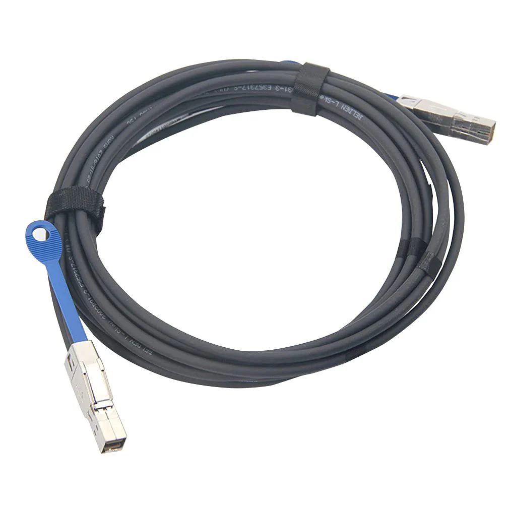 H!Fiber.com 12G External Mini SAS HD SFF-8644 to Mini SAS SFF-8644 Cable, High Density HD Cable, 3-Meter(9.8ft), for Hard Disk Server, SAN, Raid Card 3m(9.8ft) SFF-8644 to SFF-8644 1 - Image 3
