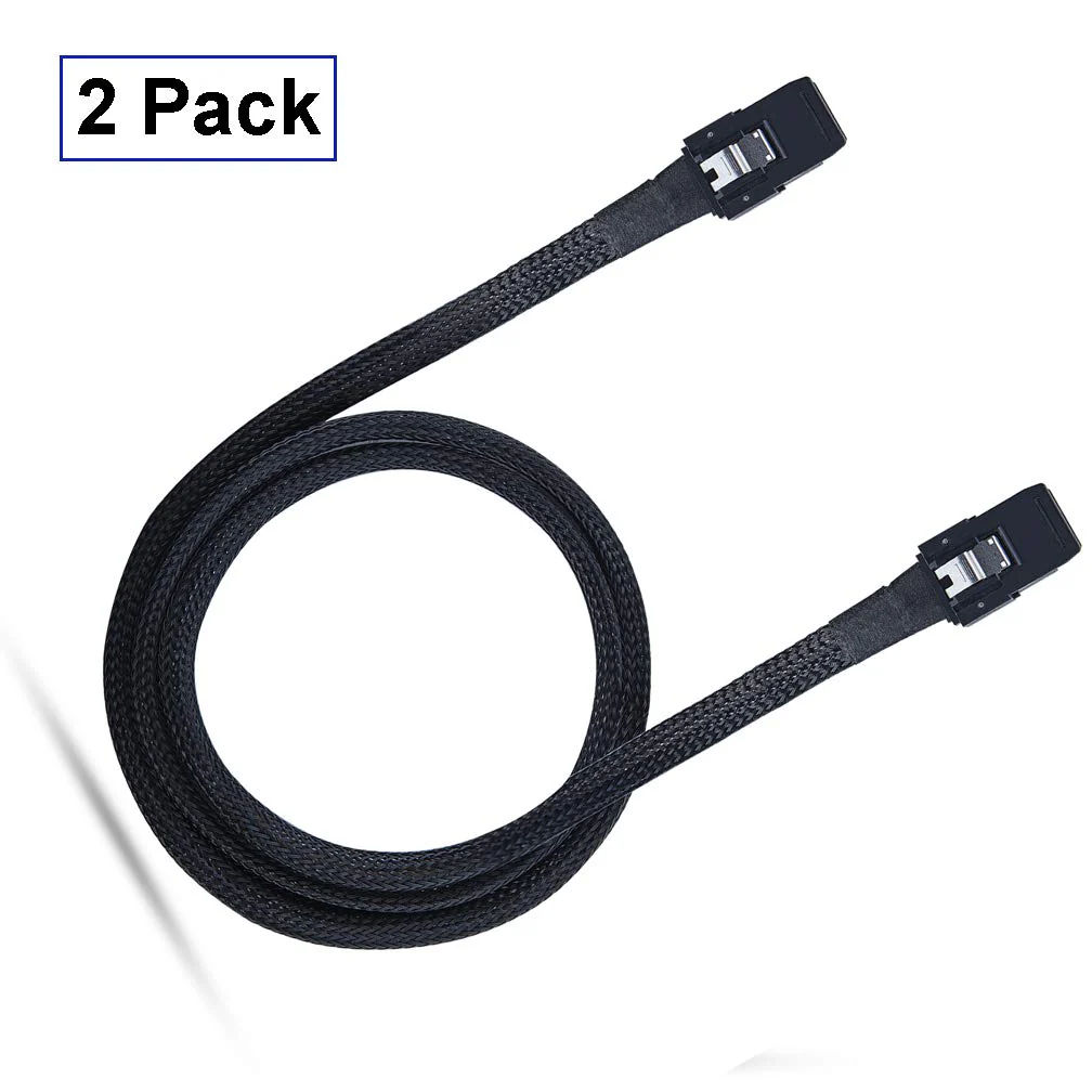 H!Fiber.com 2 Pack Internal Mini SAS SFF-8087 to SFF-8087 Cable,0.5m Internal Mini SAS to Mini SAS Cable, 36Pin, 6Gbps, 100 Ohms, for Servers, RAID, SAS/SATA HBA, DAS, 0.5 Meter (1.6ft) 0.5m(1.6ft) - Image 3