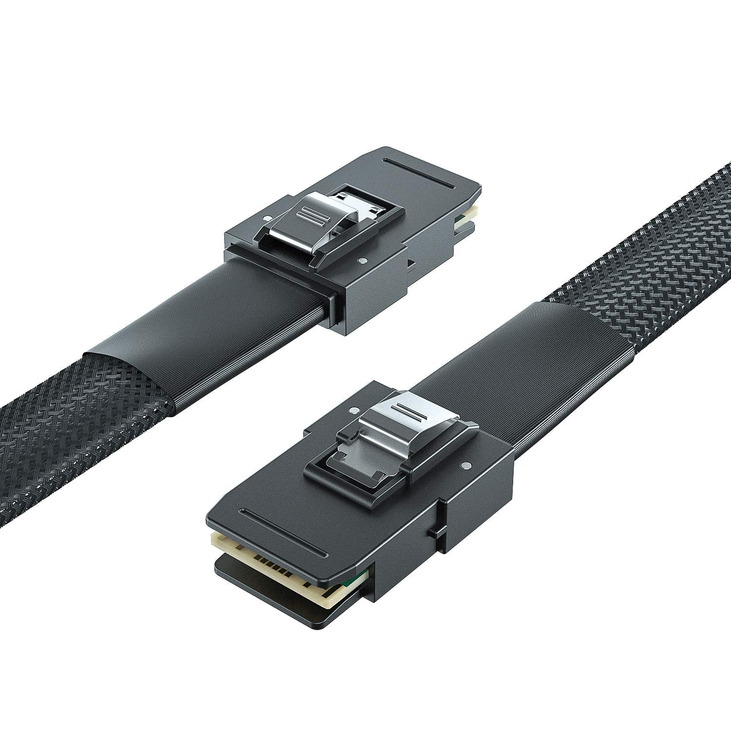 H!Fiber.com 2 Pack Internal Mini SAS SFF-8087 to SFF-8087 Cable,0.5m Internal Mini SAS to Mini SAS Cable, 36Pin, 6Gbps, 100 Ohms, for Servers, RAID, SAS/SATA HBA, DAS, 0.5 Meter (1.6ft) 0.5m(1.6ft) - Image 4