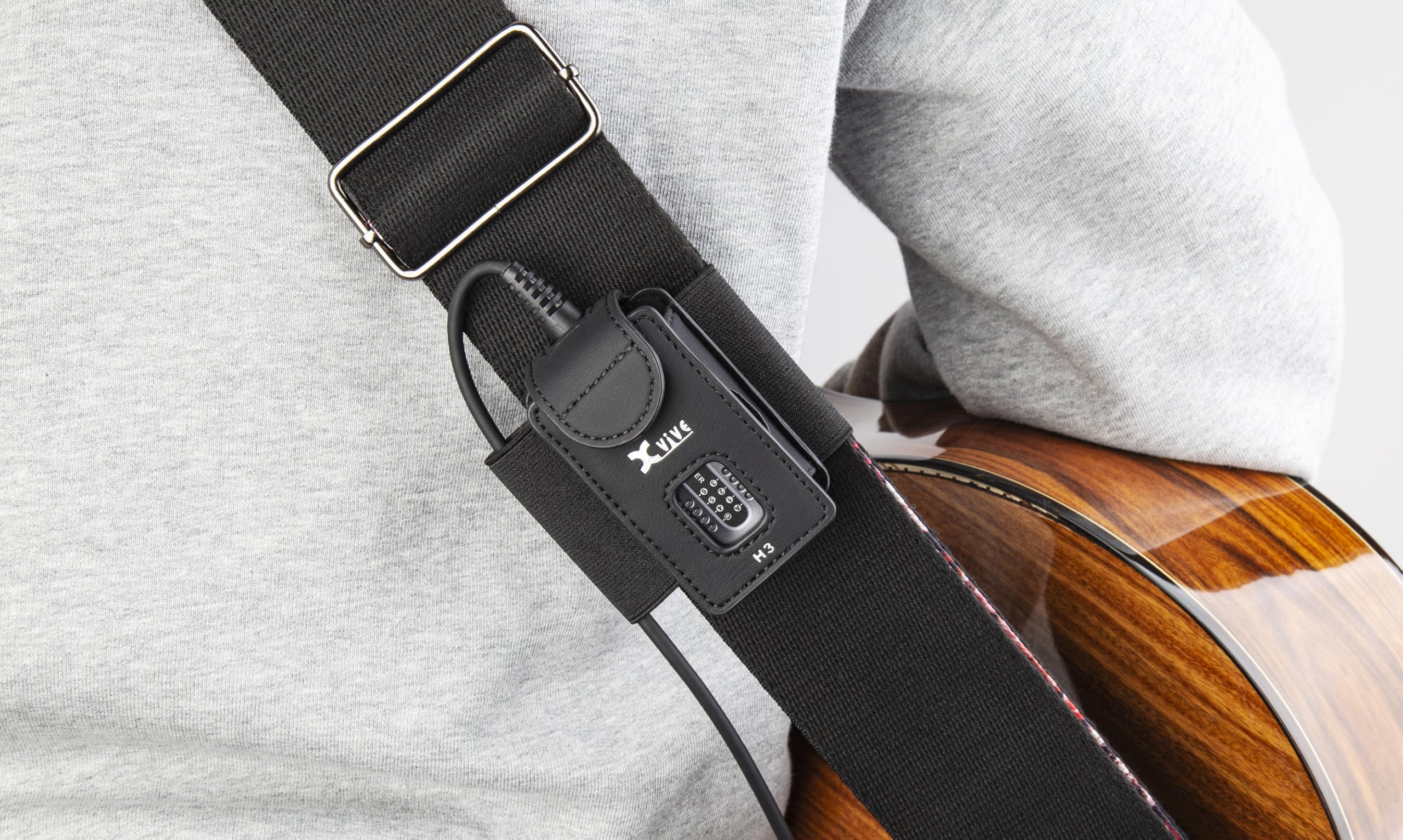 H3 Transmitter Holder for A58 and P58 Guitar Wireless Systems,with ¼” TS male to ¼” TS Female Adapter Black H3 holder - Image 4