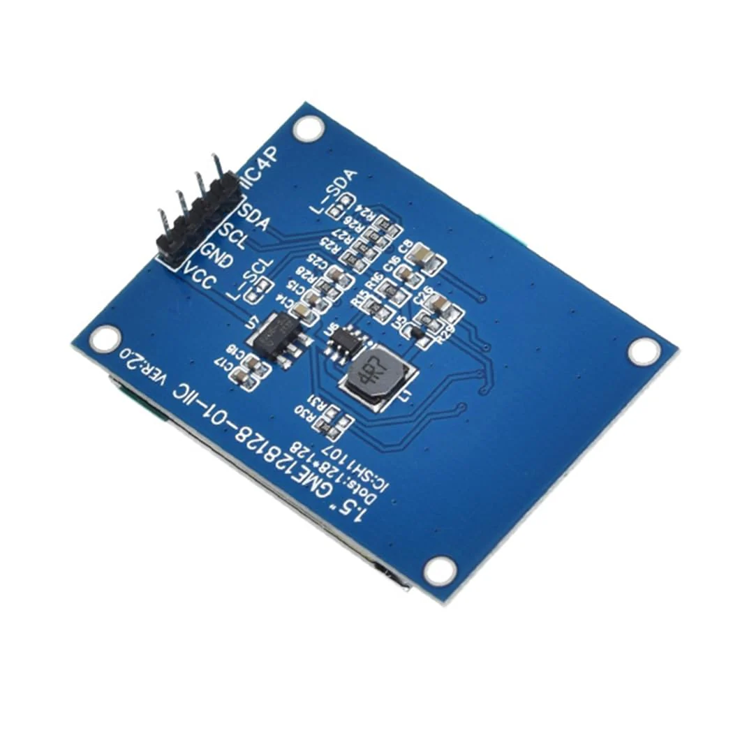 Hailege 1.5 Inch SH1107 OLED Display Module 1.5 Inch IIC I2C 4 Pin 128 x 128 OLED Screen LCD Display White - Image 2