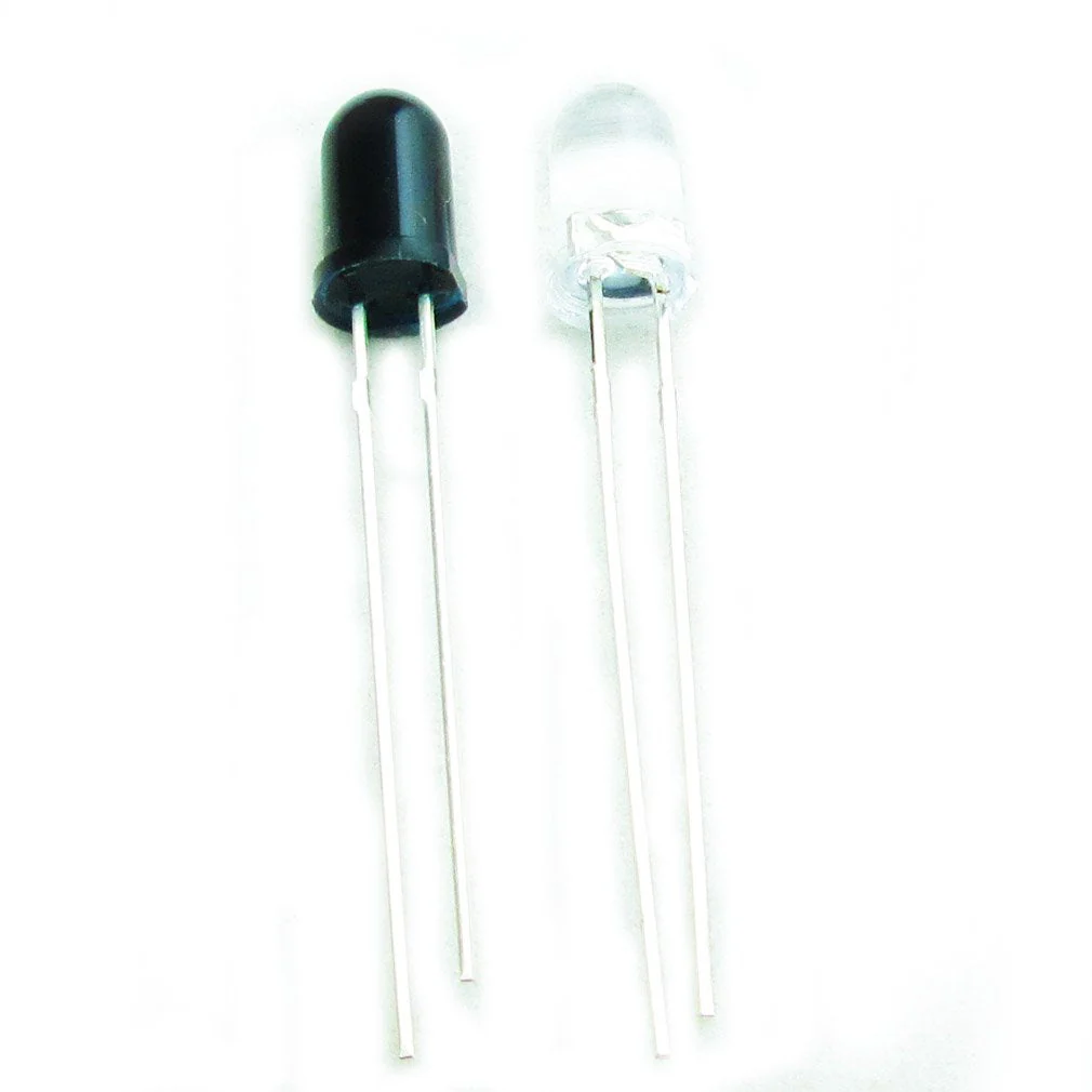 Hailege 20 x 5 mm 940 nm LEDs Infrared Emitter and IR Receiver Diode for Arduino 5 mm Infrared 10 Emission + 10 Receiver Tube (Pack of 10 Pairs) - Image 3