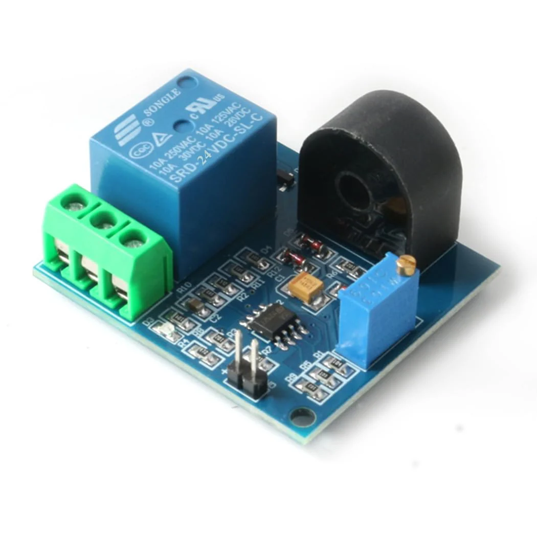 Hailege 2pcs 24V 5A AC Current Sensor Current Detection Relay 24V AC Current Relay Module AC Sensor Relay Switch with Overcurrent Protection 24 V - Image 2