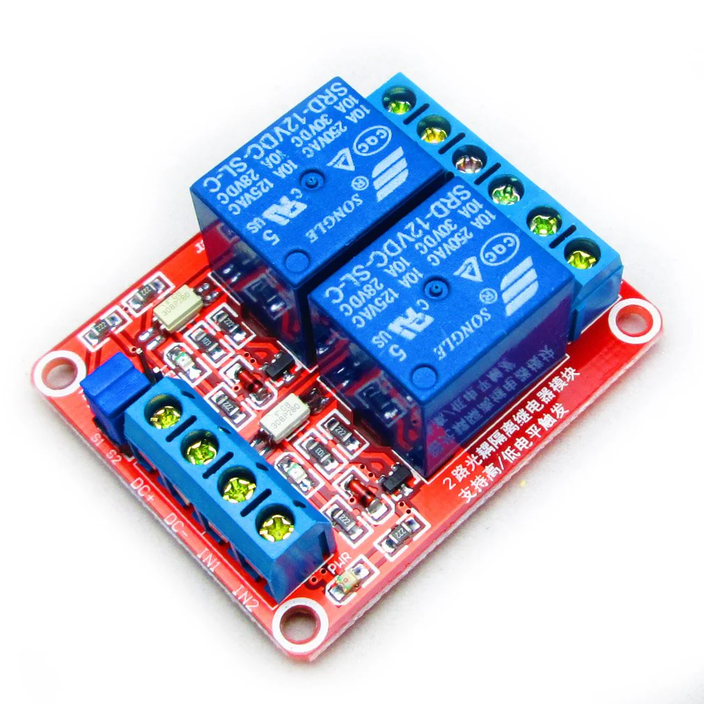 Hailege 2pcs DC 12V 2 Channel Relay Module with Insulated Optocoupler High and Low Level H/L Level Trigger Module Triggered by DC 12V - Image 3