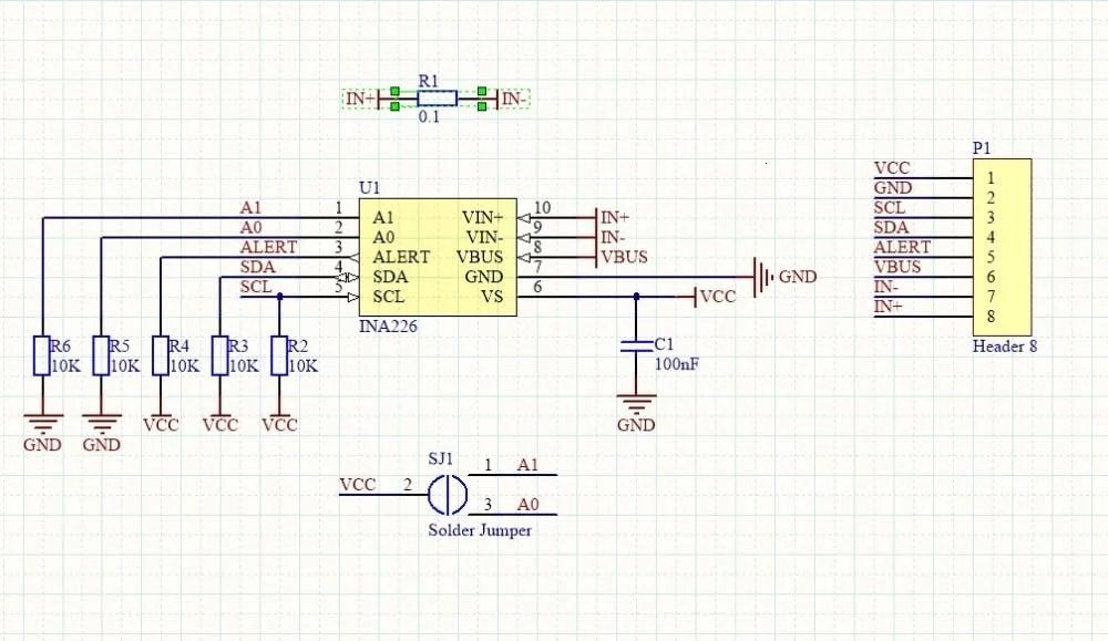 Hailege 2pcs INA226 I2C IIC Bidirectional Current Monitoring Sensor Performance Monitor Sensor with Alarm Function - Image 5