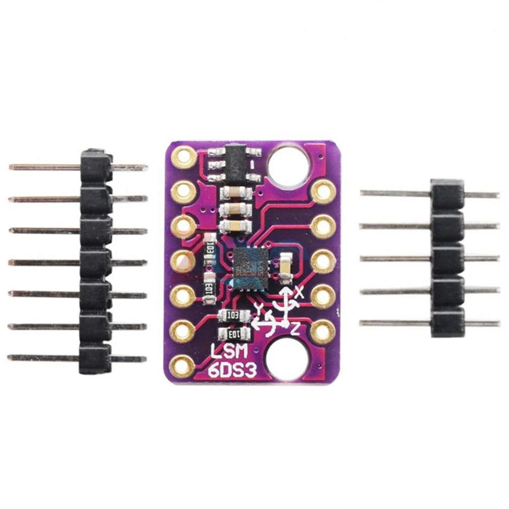 Hailege 2pcs LSM6DS3 LSM6DS3 Accelerometer Gyro Embedded Digital Temperature Sensor Module SPI IIC I2C 8KB FIFO Buffer 5V - Image 2
