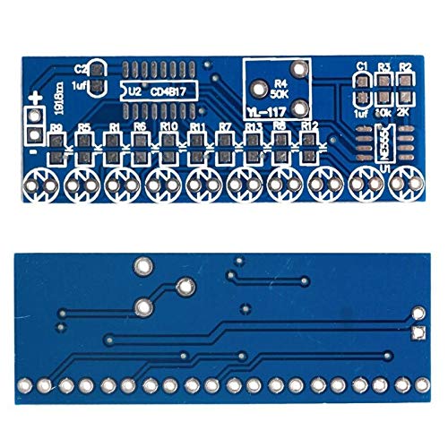 Hailege 2pcs NE555+CD4017 Running LED Flow LED Light Electronic Production Suite DIY Kit 2.5-14.5V - Image 5