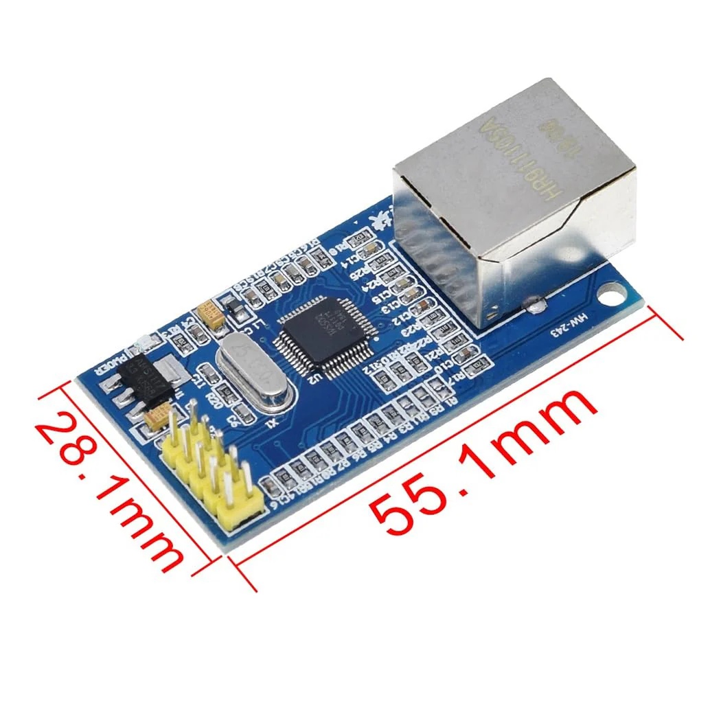 Hailege 2pcs W5500 LAN Ethernet Network Module 3.3V / 5V Support TCP / IP51 / STM32 Microcontroller Program with 32k Bytes SPI over W5100 - Image 6