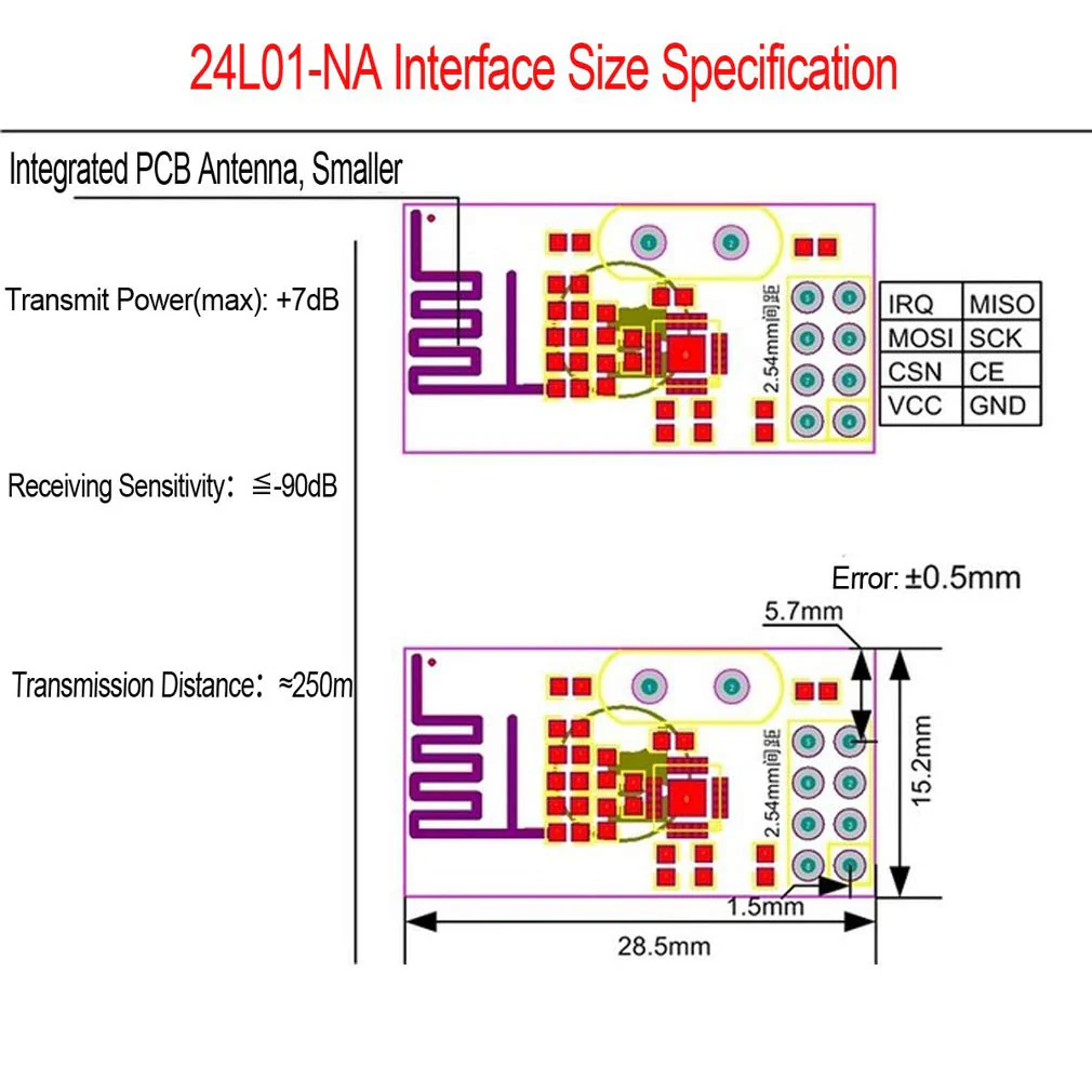 Hailege 4pcs NRF24L01+ 2.4G Wireless Transceiver Module Wireless Transceiver Radio Transceiver Module RF PI ARM Wireless Model 200M - Image 5