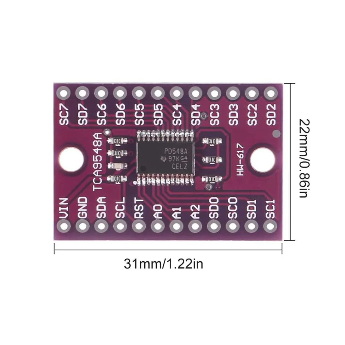 Hailege 5pcs TCA9548 TCA9548A I2C IIC Multiplexer Breakout Board 8 Channel Expansion Board Module Development Board - Image 5