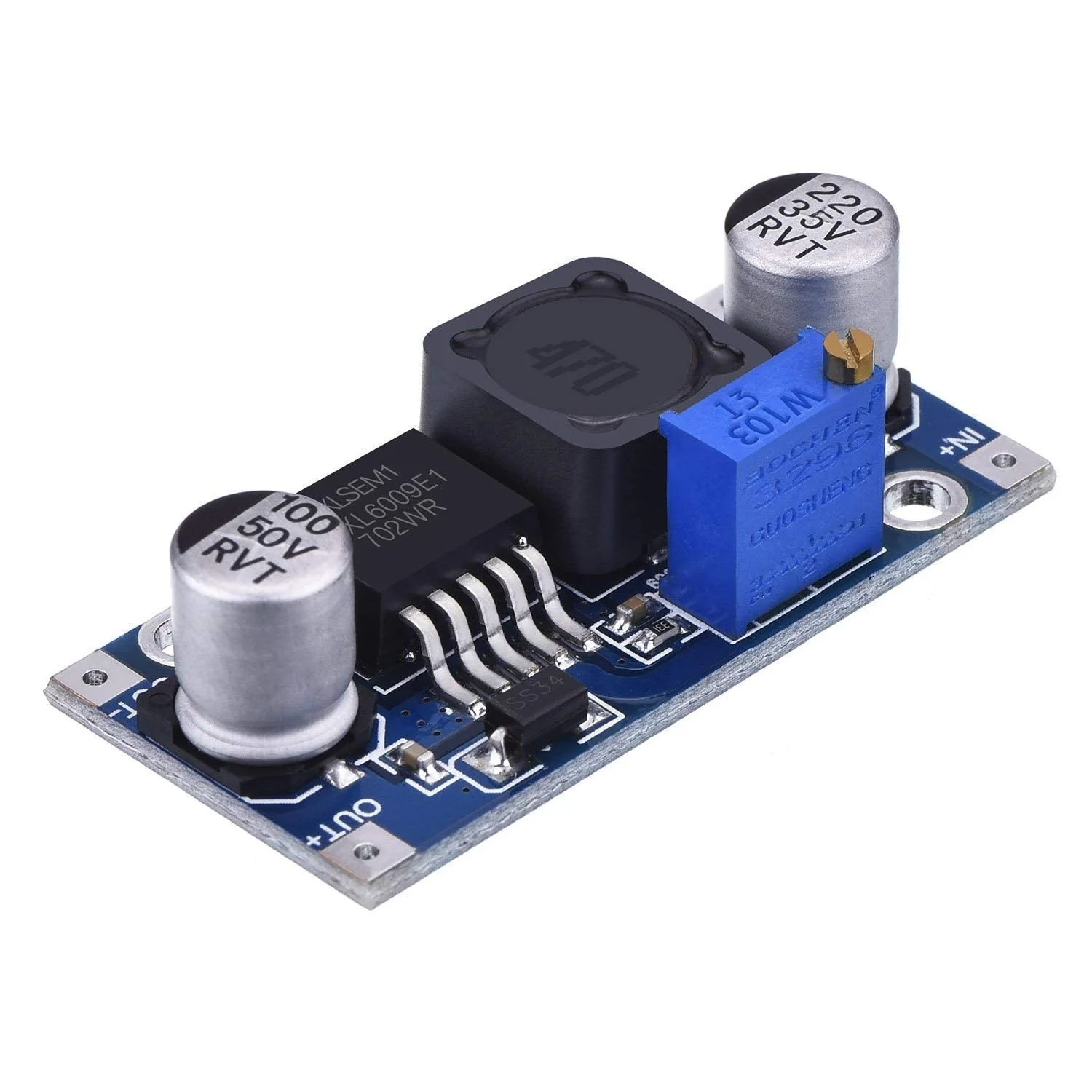 Hailege 5pcs XL6009 DC-DC Adjustable Boost Module DC3.0-30V to DC5-35V Output Voltage Power Converter PCB Module 400KHz - Image 2