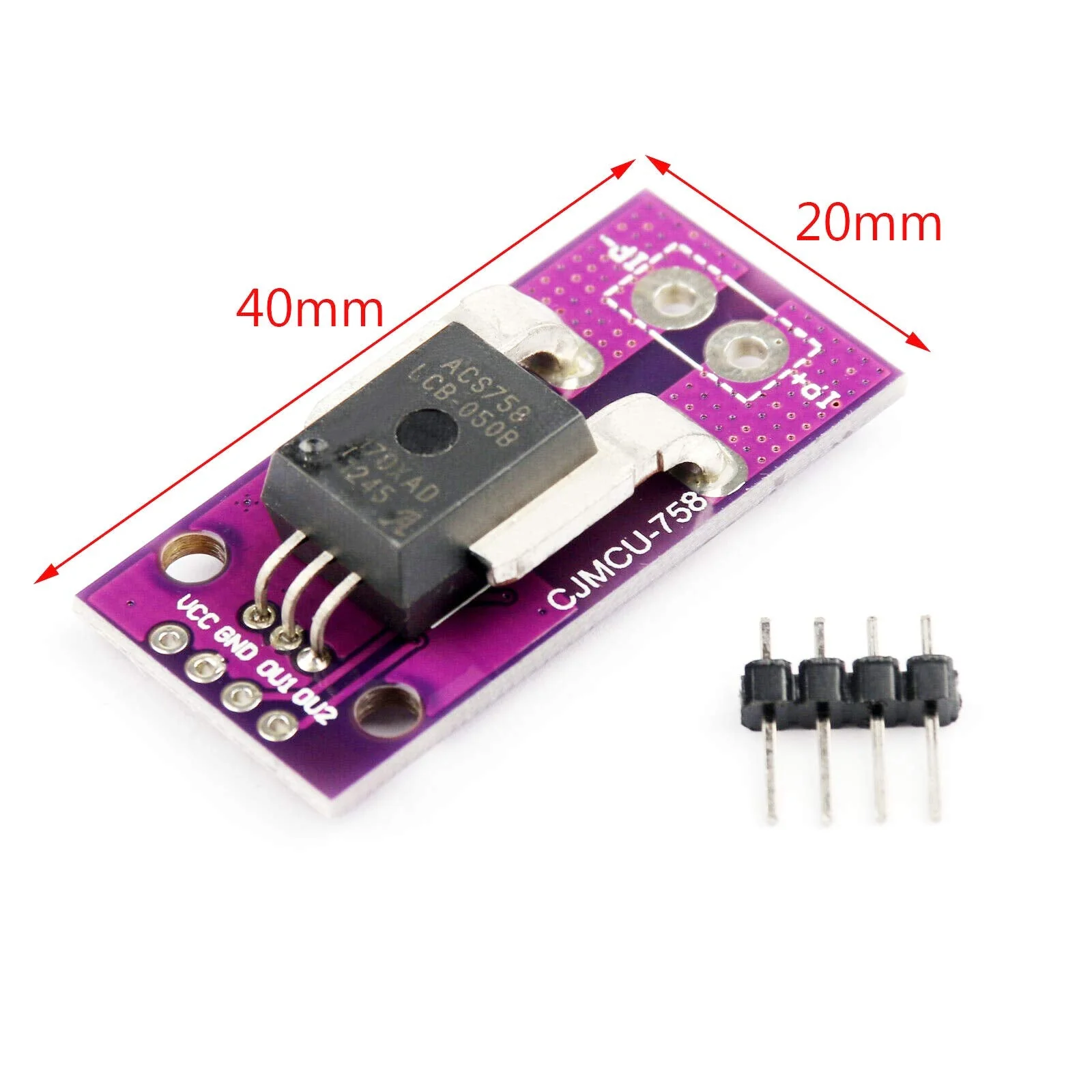 Hailege ACS758 ACS758LCB-050B-PFF-T 50A Linear Current Sensor ACS758LCB Current Module 120 kHz Bandwidth 3-5.5V - Image 4