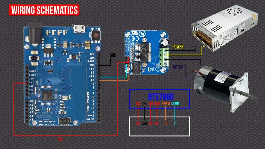 Hailege BTS7960 43A Dual H-Bridge Stepper Motor Drive Current Limit Control Semiconductor Refrigeration PWM for Smart Car Motor Drive - Image 5
