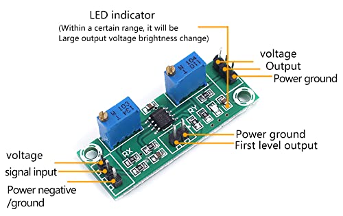 Hailege LM358 Weak Signal Amplifier Voltage Amplifier Secondary Operational Amplifier Board Single Power Signal Collector 3.5-24 V Pack of 4 - Image 4