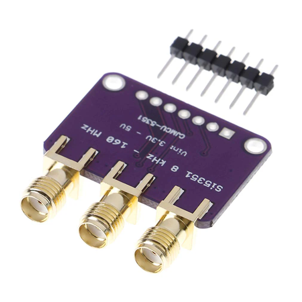 Hailege Si5351A I2C 25MHz I2C High Frequency Signal Generator Breakout Board Rectangular Wave Frequency Generator Signal Generator 8KHz to 160MHz 3-5VDC for Arduino - Image 2